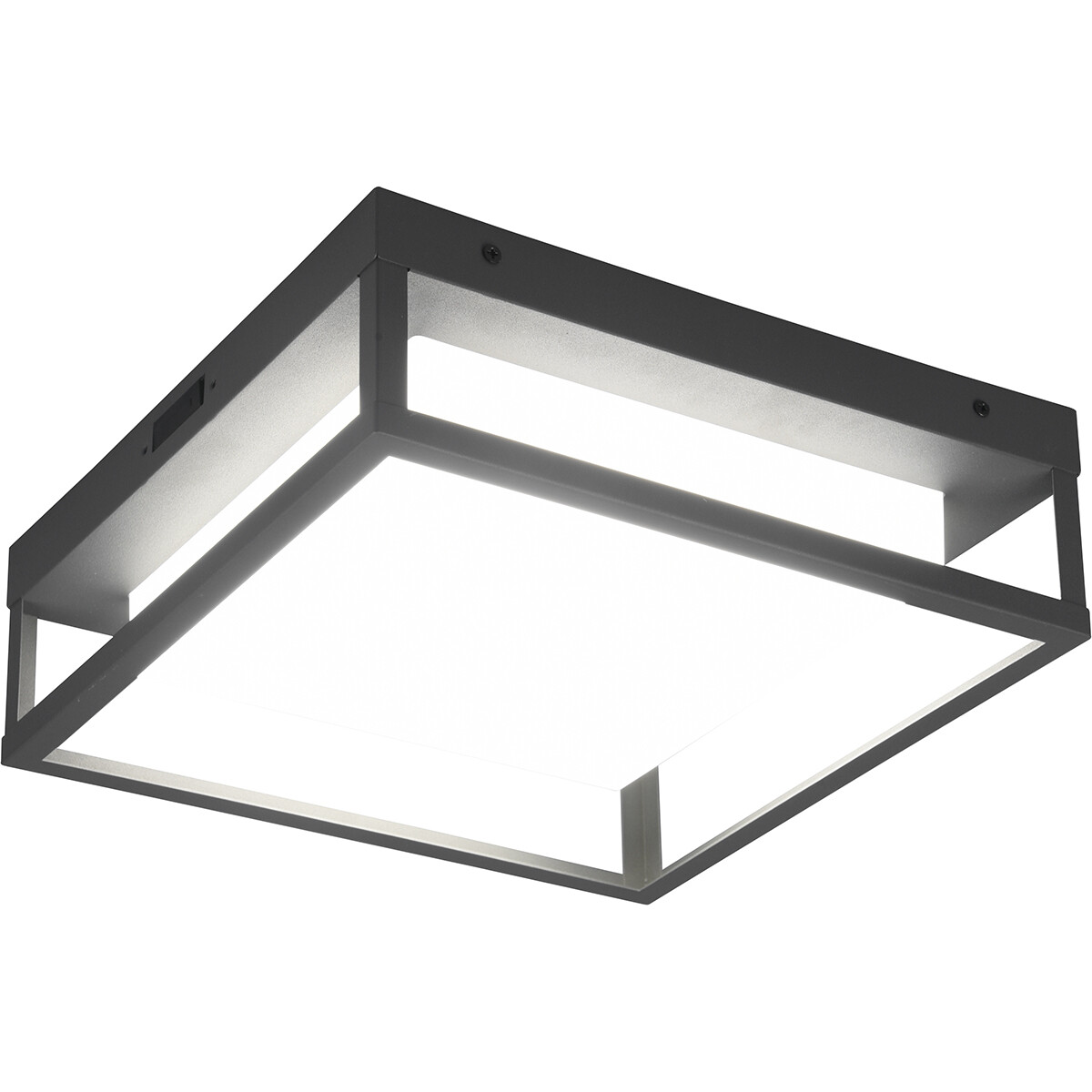 Éclairage de Jardin LED - Lampe de Plafond pour Extérieur - Trion Witoll - 14W - Couleur de lumière ajustable - Carré - Mat Anthracite - Aluminium