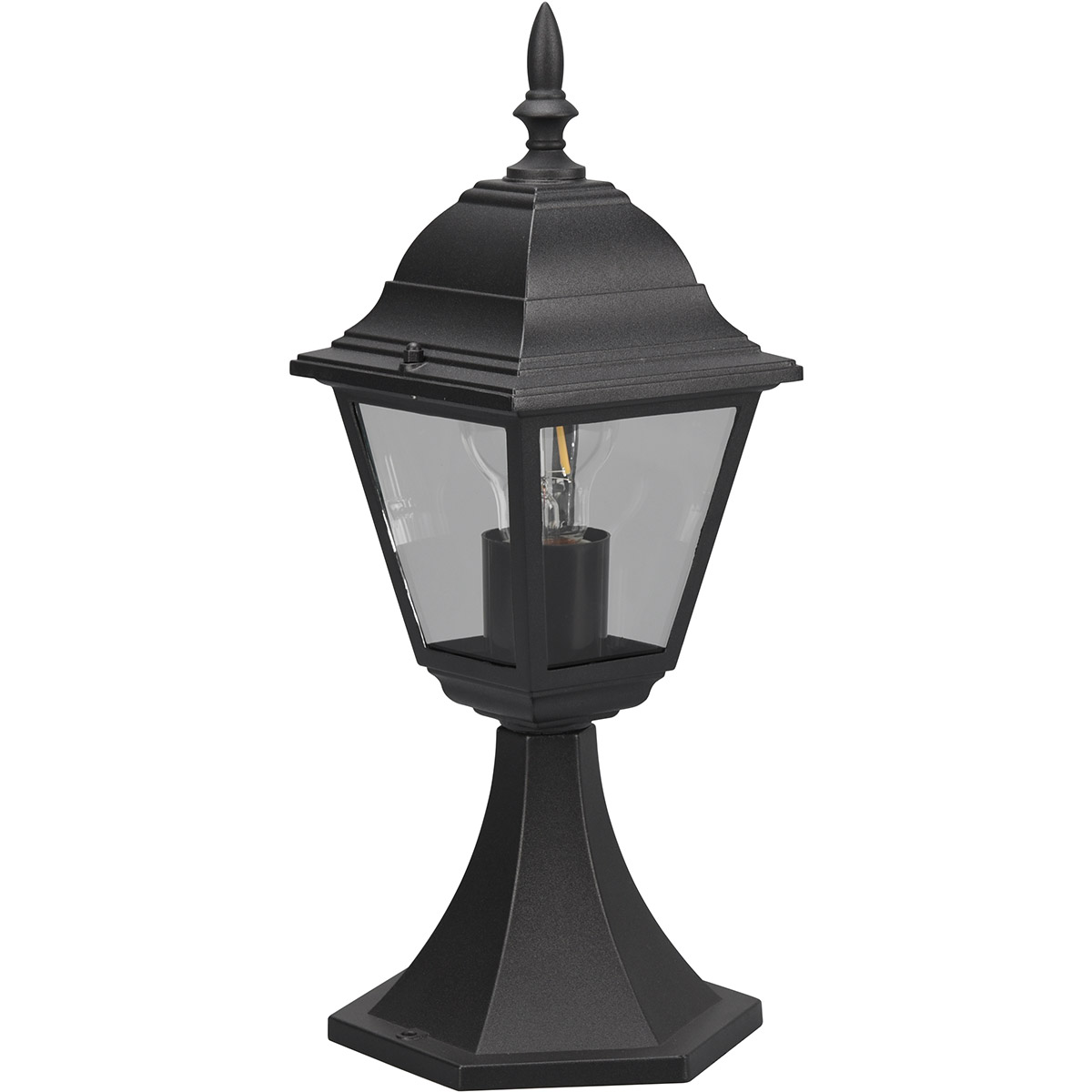 Éclairage de Jardin - Lampe de Sol Extérieure - Trion Zena Bas - Douille E27 - Étanche IP44 - Noir Mat - Aluminium