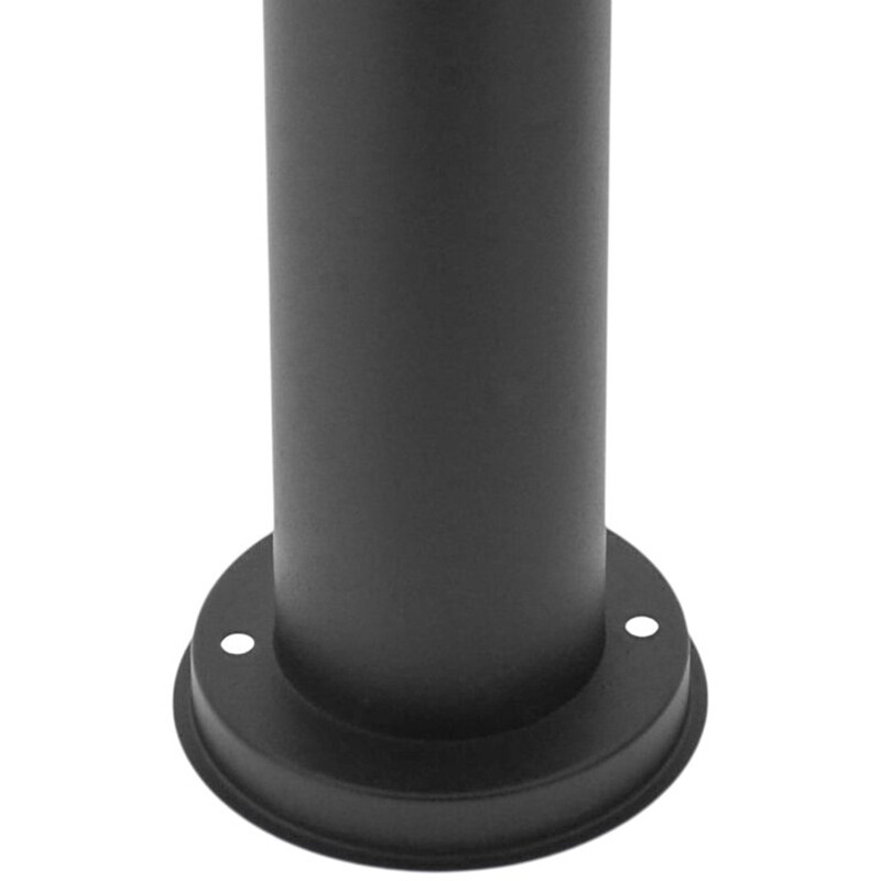 Éclairage de Jardin LED - Lampe d'Extérieur sur Pied - Prixa Malini - Inox - Mat Noir - Douille E27 - Rond - 45cm