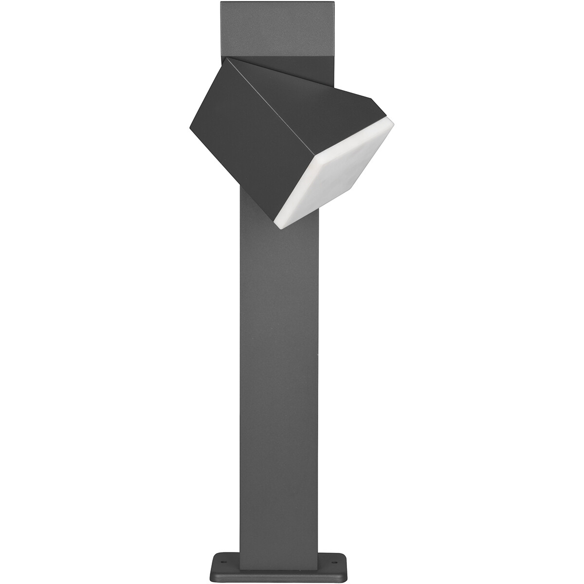 Éclairage de Jardin LED - Lampe d'Extérieur sur Pied - Trion Avirma - 7W - Blanc Chaud 3000K - Rectangle - Mat Anthracite - Aluminium - 50cm