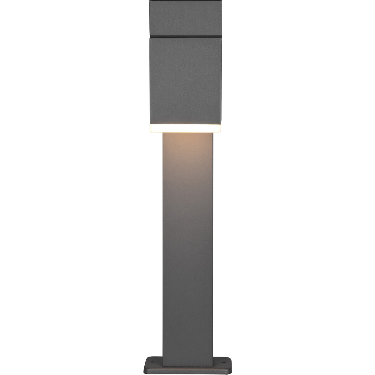 Éclairage de Jardin LED - Lampe d'Extérieur sur Pied - Trion Avirma - 7W - Blanc Chaud 3000K - Rectangle - Mat Anthracite - Aluminium - 50cm