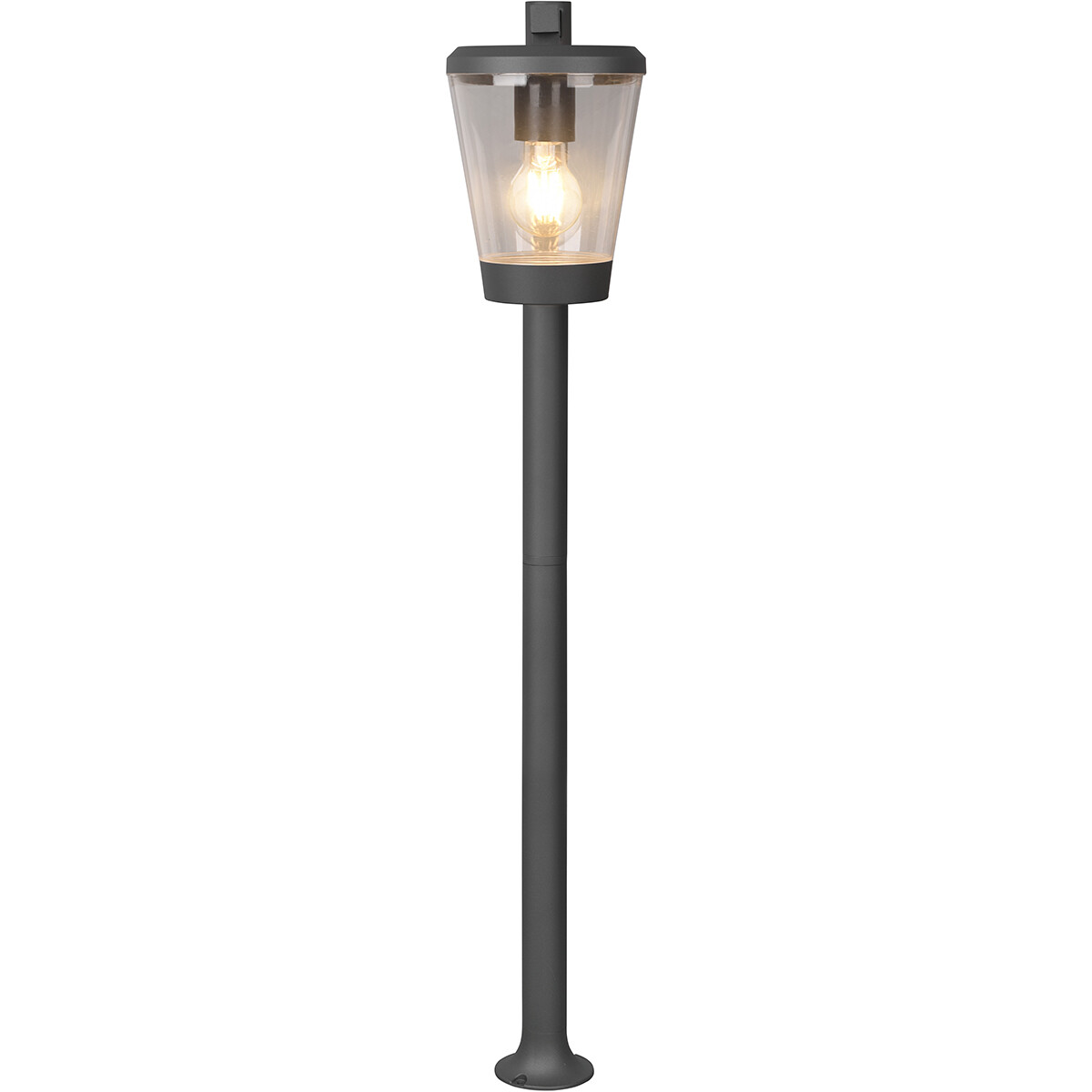 Éclairage de Jardin LED - Lampe d'Extérieur sur Pied - Trion Civonu - Douille E27 - 1-lumière - Étanche aux Éclaboussures IP44 - Rond - Mat Anthracite - Aluminium