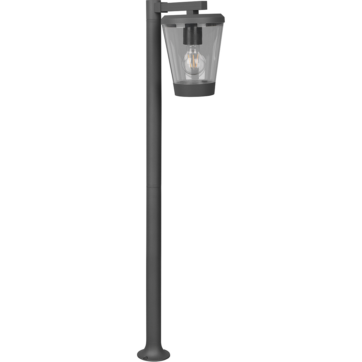 Éclairage de Jardin LED - Lampe d'Extérieur sur Pied - Trion Civonu - Douille E27 - 1-lumière - Étanche aux Éclaboussures IP44 - Rond - Mat Anthracite - Aluminium