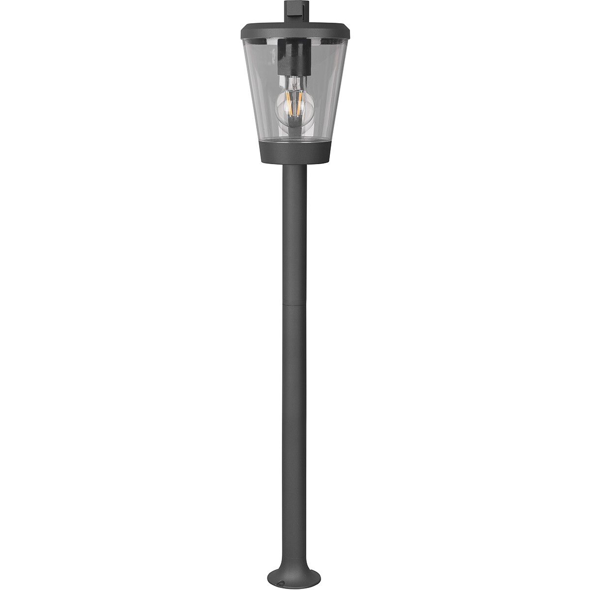 Éclairage de Jardin LED - Lampe d'Extérieur sur Pied - Trion Civonu - Douille E27 - 1-lumière - Étanche aux Éclaboussures IP44 - Rond - Mat Anthracite - Aluminium