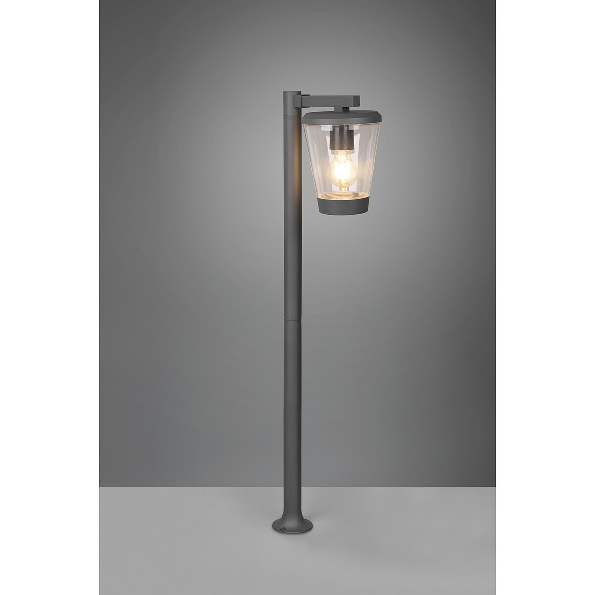 Éclairage de Jardin LED - Lampe d'Extérieur sur Pied - Trion Civonu - Douille E27 - 1-lumière - Étanche aux Éclaboussures IP44 - Rond - Mat Anthracite - Aluminium