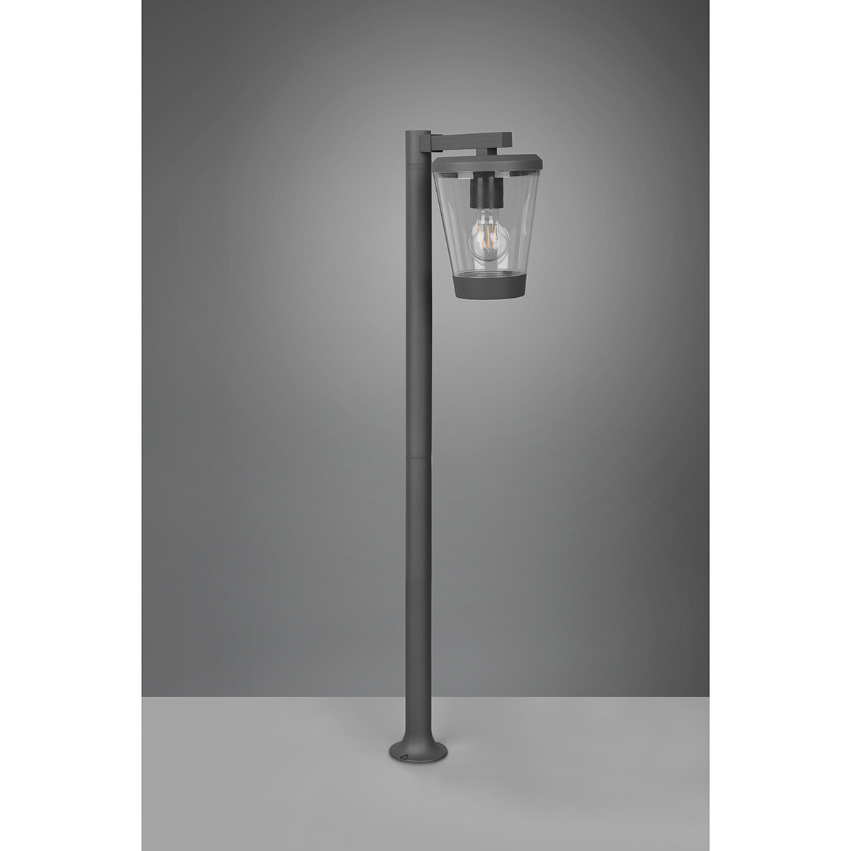 Éclairage de Jardin LED - Lampe d'Extérieur sur Pied - Trion Civonu - Douille E27 - 1-lumière - Étanche aux Éclaboussures IP44 - Rond - Mat Anthracite - Aluminium