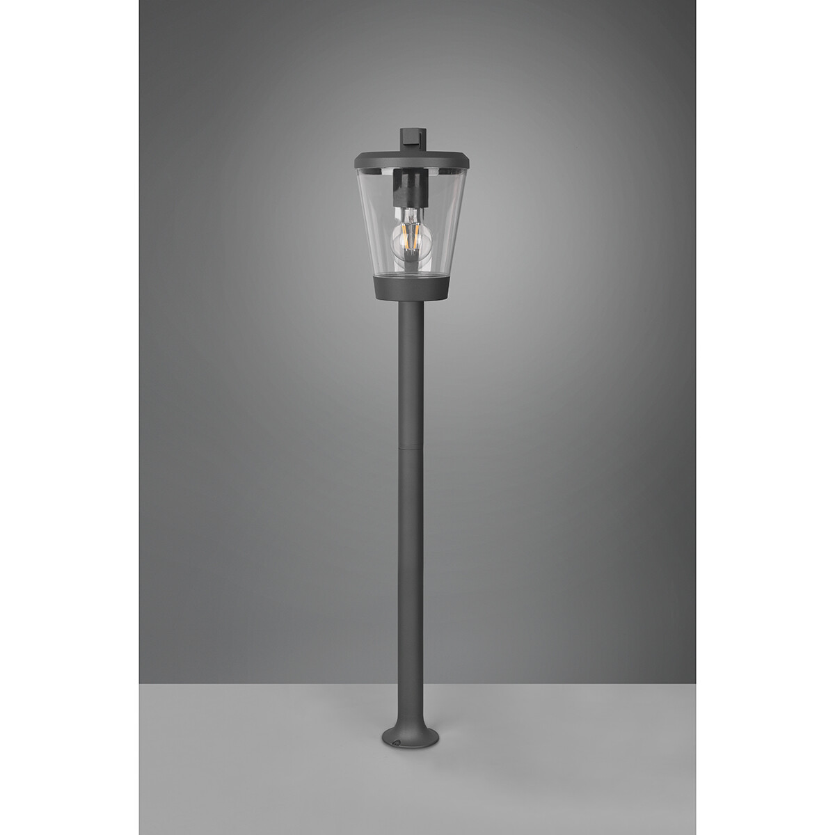 Éclairage de Jardin LED - Lampe d'Extérieur sur Pied - Trion Civonu - Douille E27 - 1-lumière - Étanche aux Éclaboussures IP44 - Rond - Mat Anthracite - Aluminium