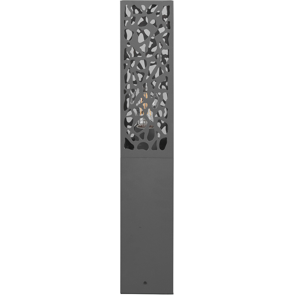 Éclairage de Jardin LED - Lampe d'Extérieur sur Pied - Trion Kaca - Douille E27 - Rectangle - Mat Anthracite - Inox