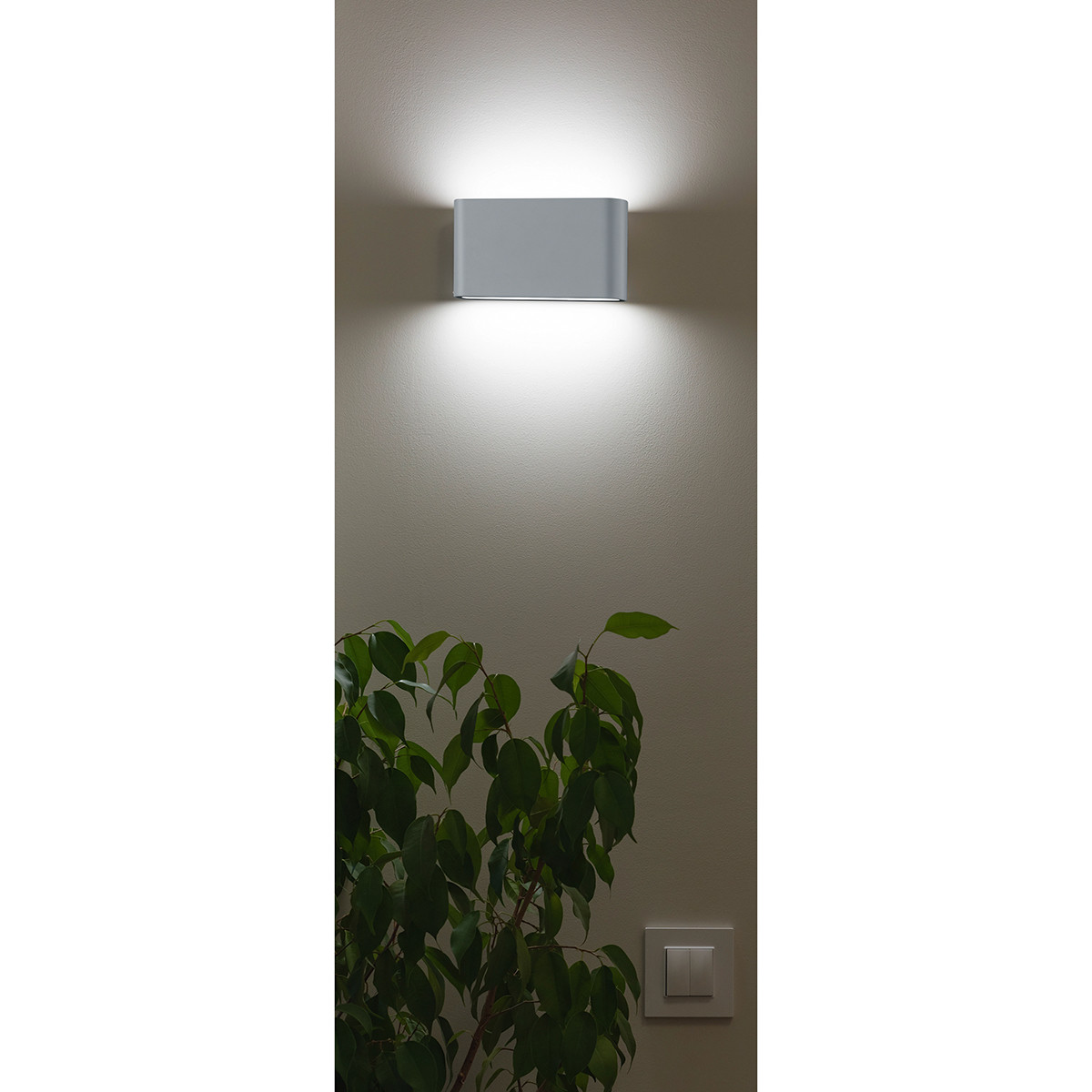 Éclairage de Jardin LED - Lampe de Jardin - Trion Thino - Mur - 8W - Mat Titane - Aluminium