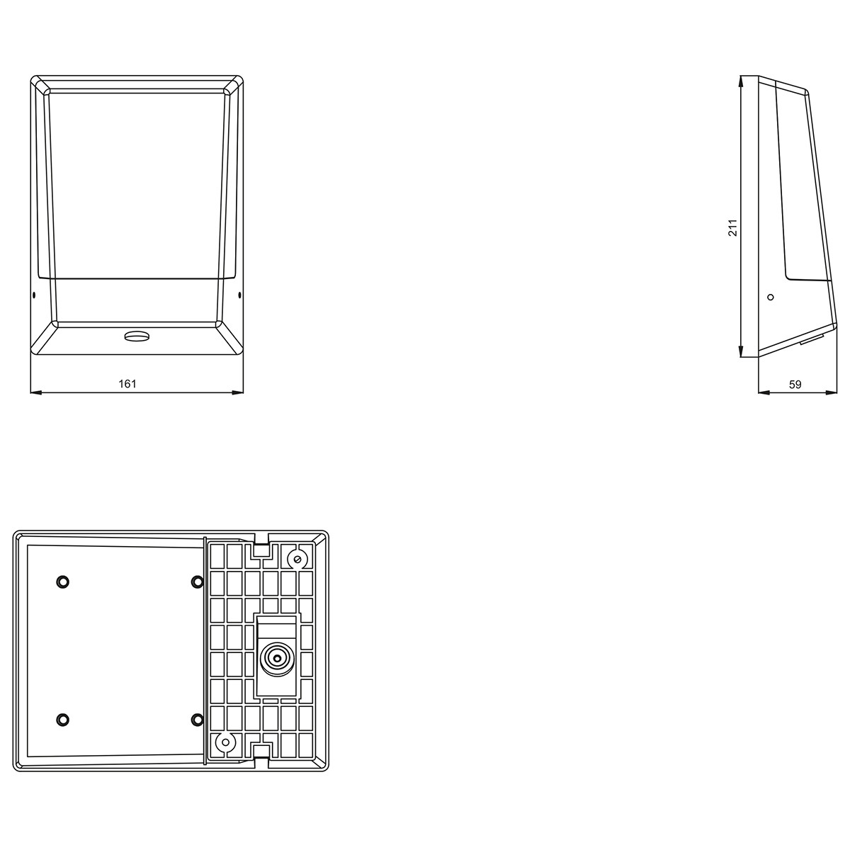 Éclairage de numéro de maison avec Capteurs de Luminosité - Trion Kasky - 9W - Blanc Chaud 3000K - Étanche IP54 - Mat Anthracite - Aluminium