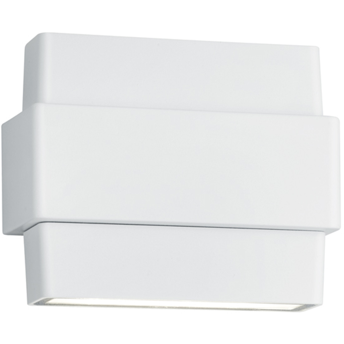 Éclairage de Jardin LED - Lampe murale extérieure - Trion Padony Up and Down - 9W - Blanc Chaud 3000K - Étanche IP54 - Mat Blanc - Aluminium