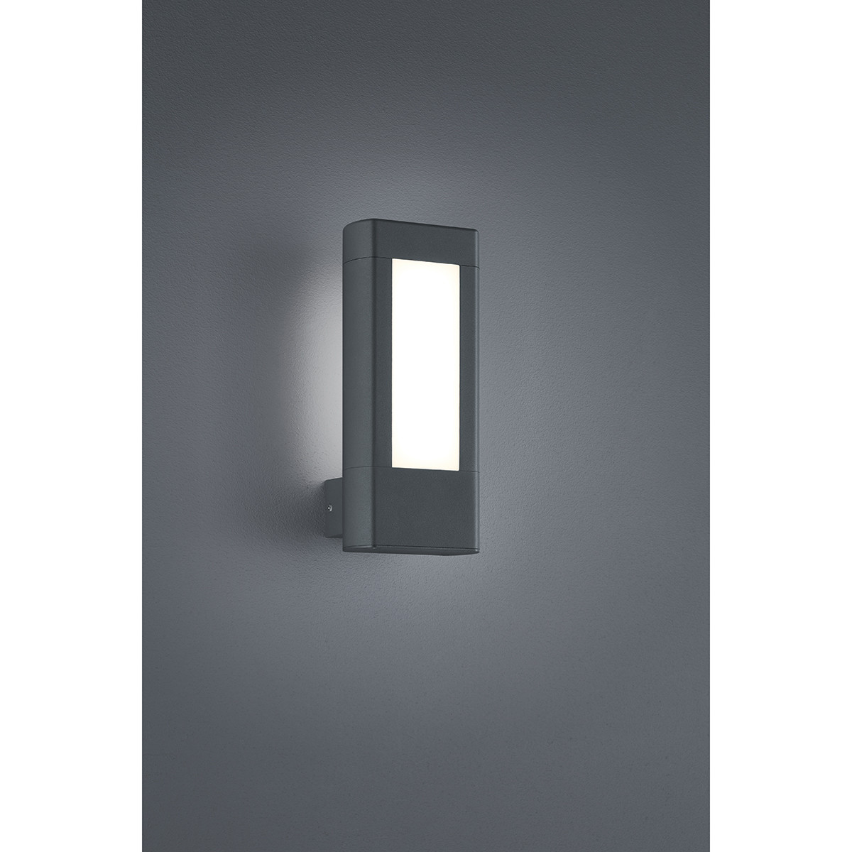 Éclairage de Jardin LED - Lampe de Jardin - Trion Rhinon - Mur - 9W - Blanc Chaud 3000K - Mat Anthracite - Aluminium