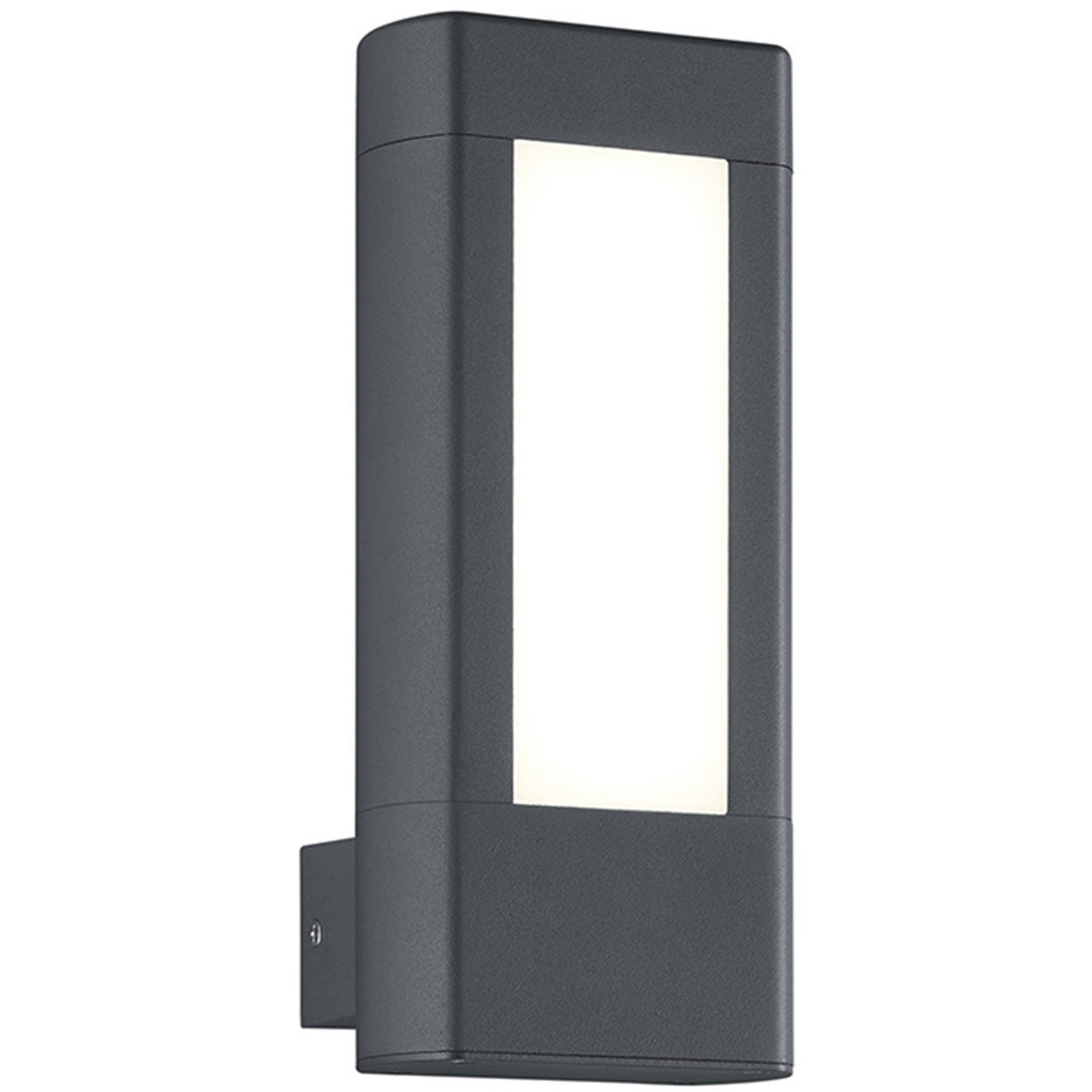 Éclairage de Jardin LED - Lampe de Jardin - Trion Rhinon - Mur - 9W - Blanc Chaud 3000K - Mat Anthracite - Aluminium