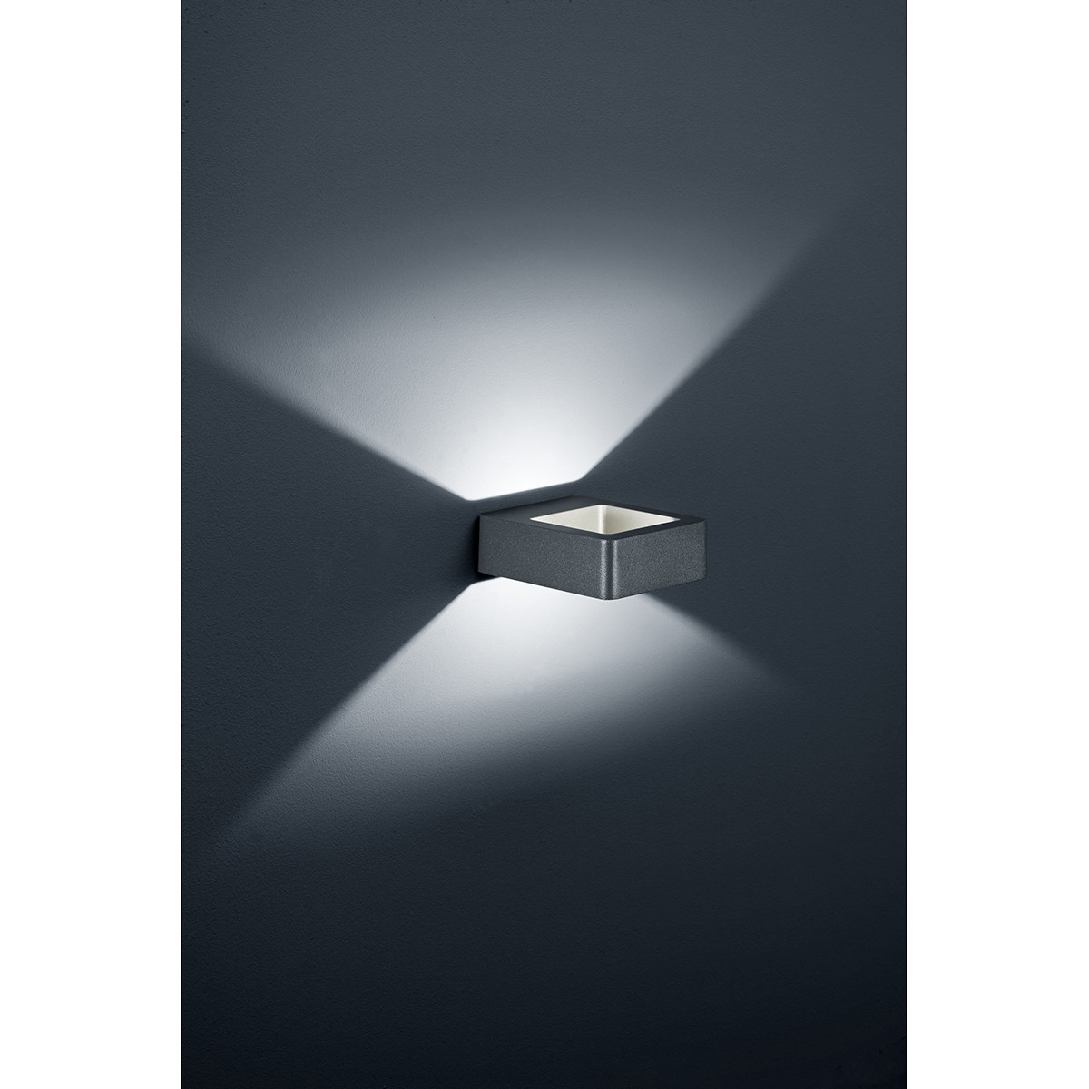 Éclairage de Jardin LED - Lampe de Jardin - Trion Riona - Mur - 4W - Blanc Chaud 3000K - Mat Anthracite - Aluminium