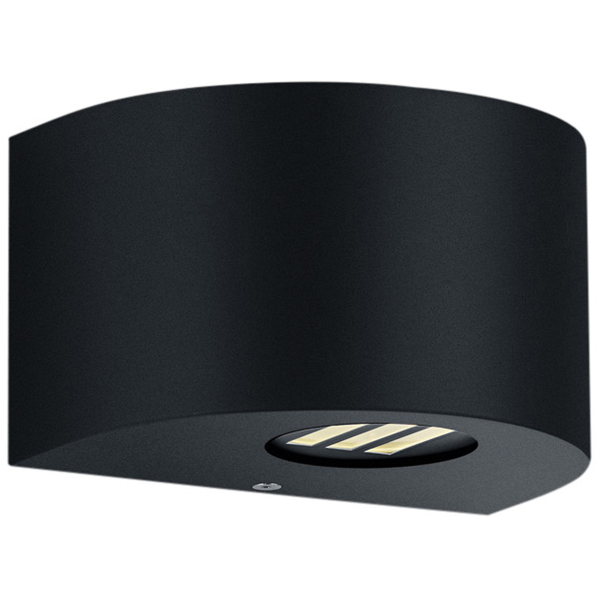 Éclairage de Jardin LED - Lampe de Jardin - Trion Rosina - Mur - 4W - Mat Noir - Plastique