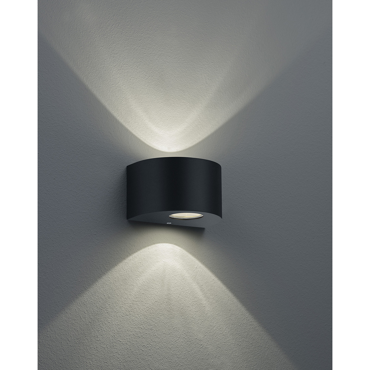 Éclairage de Jardin LED - Lampe de Jardin - Trion Rosina - Mur - 4W - Mat Noir - Plastique