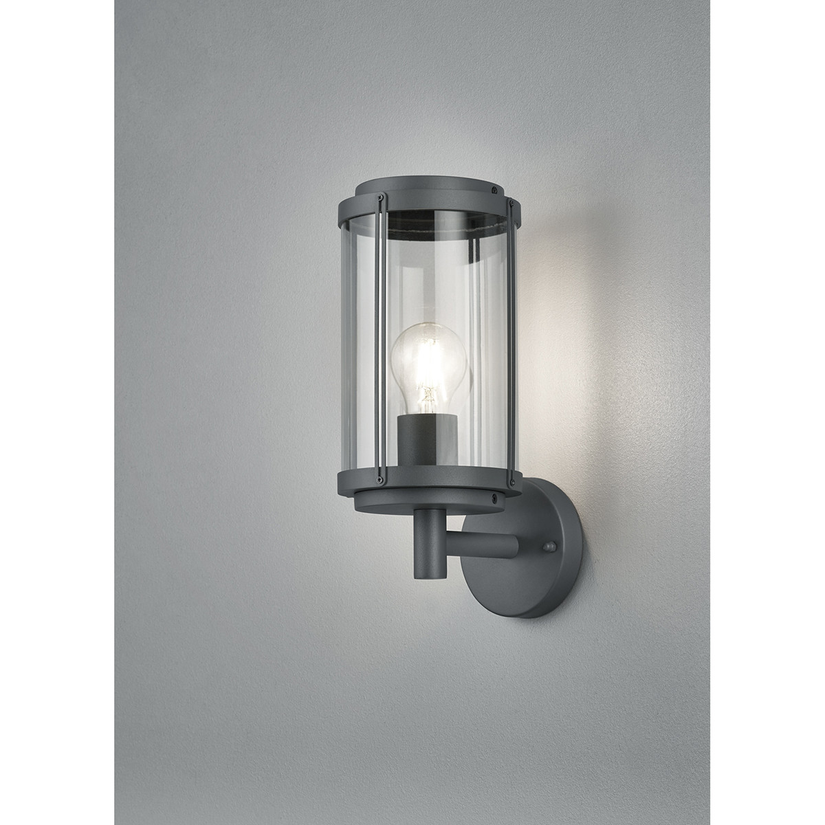 Éclairage de Jardin LED - Lampe murale - Lumière Extérieure - Trion Taniron - Douille E27 - Étanche aux Éclaboussures IP44 - Mat Anthracite - Aluminium