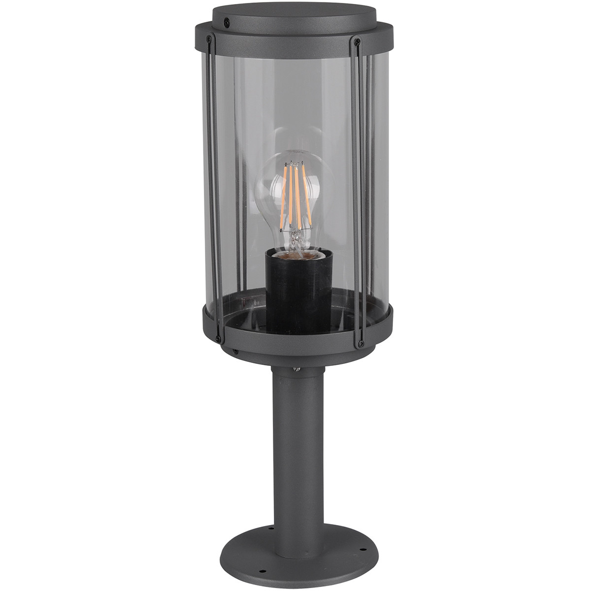 Éclairage de Jardin LED - Debout - Lumière Extérieure - Trion Taniron - Douille E27 - Étanche aux Éclaboussures IP44 - Mat Anthracite - Aluminium