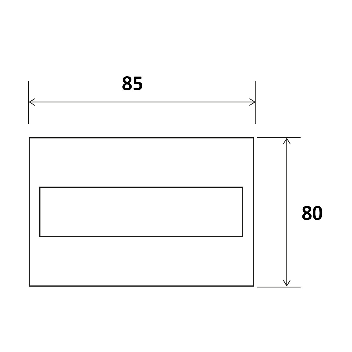 Éclairage de Jardin LED - Lampe murale extérieure - Tistow Haut et Bas - 5W - 1-lumière - Blanc Neutre 4200K - Étanche IP65 - Rectangle - Mat Noir - Aluminium