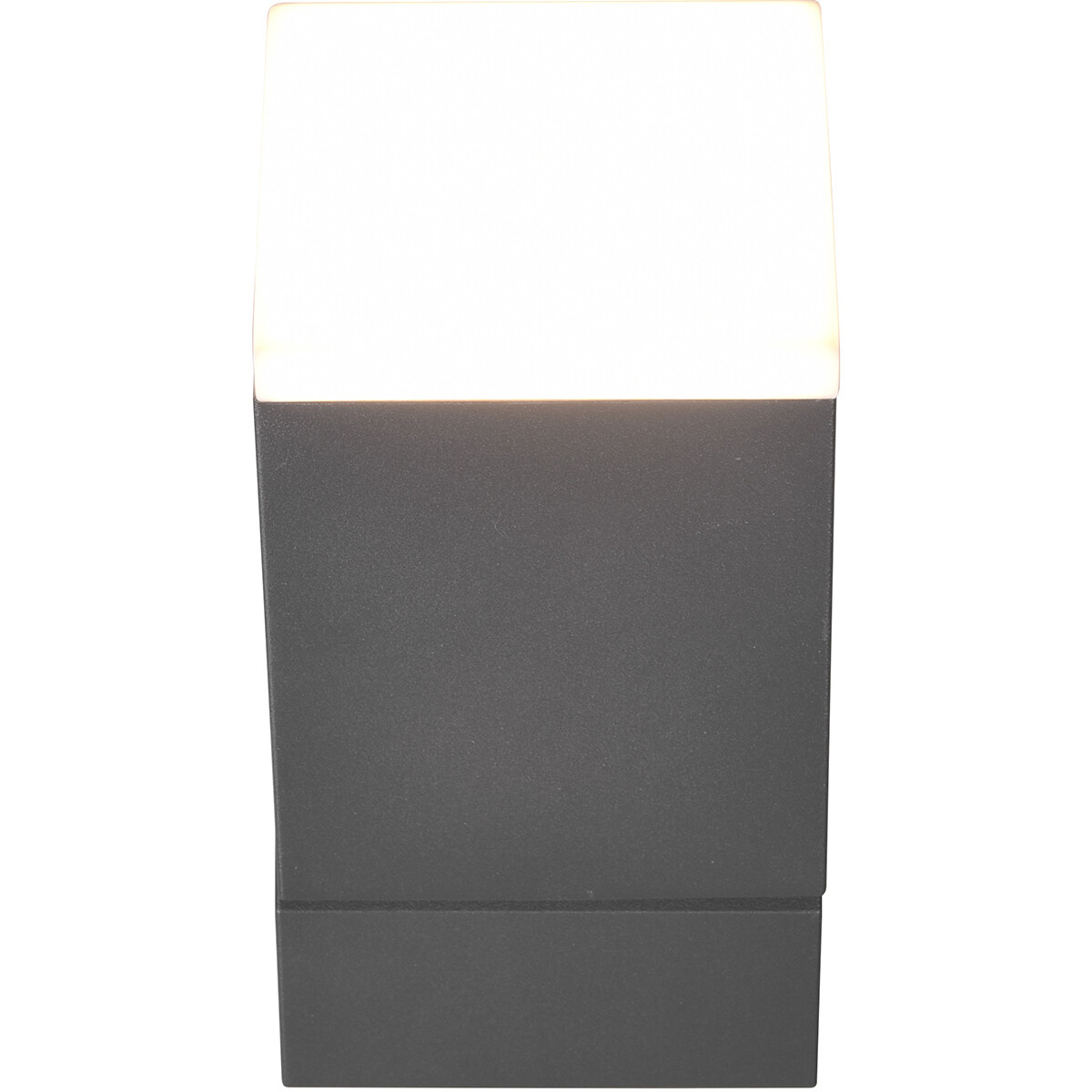 Éclairage de Jardin LED - Lampe murale extérieure - Trion Avirma - 7W - Blanc Chaud 3000K - 1-lumière - Rectangle - Mat Anthracite - Aluminium