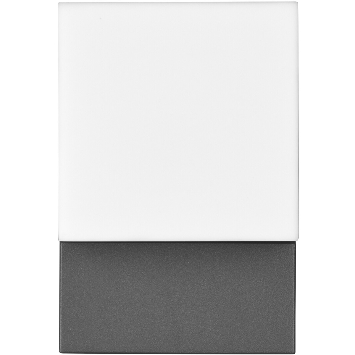 Éclairage de Jardin LED - Lampe murale extérieure - Trion Avirma - 7W - Blanc Chaud 3000K - 1-lumière - Rectangle - Mat Anthracite - Aluminium