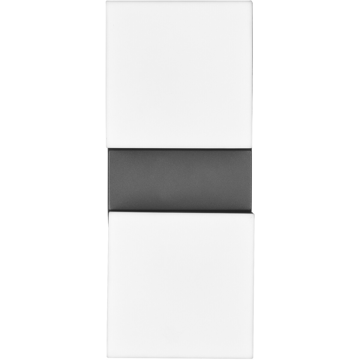 Éclairage de Jardin LED - Lampe murale extérieure - Trion Avirma Up and Down - 14W - Blanc Chaud 3000K - 2-lumières - Rectangle - Mat Anthracite - Aluminium