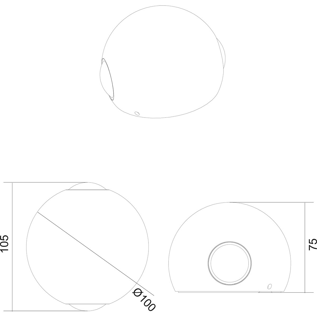 Éclairage de Jardin - Applique Extérieure - Trion Avize Up and Down - Blanc Chaud 3000K - 2-lumières - Étanche IP54 - Noir Mat - Aluminium