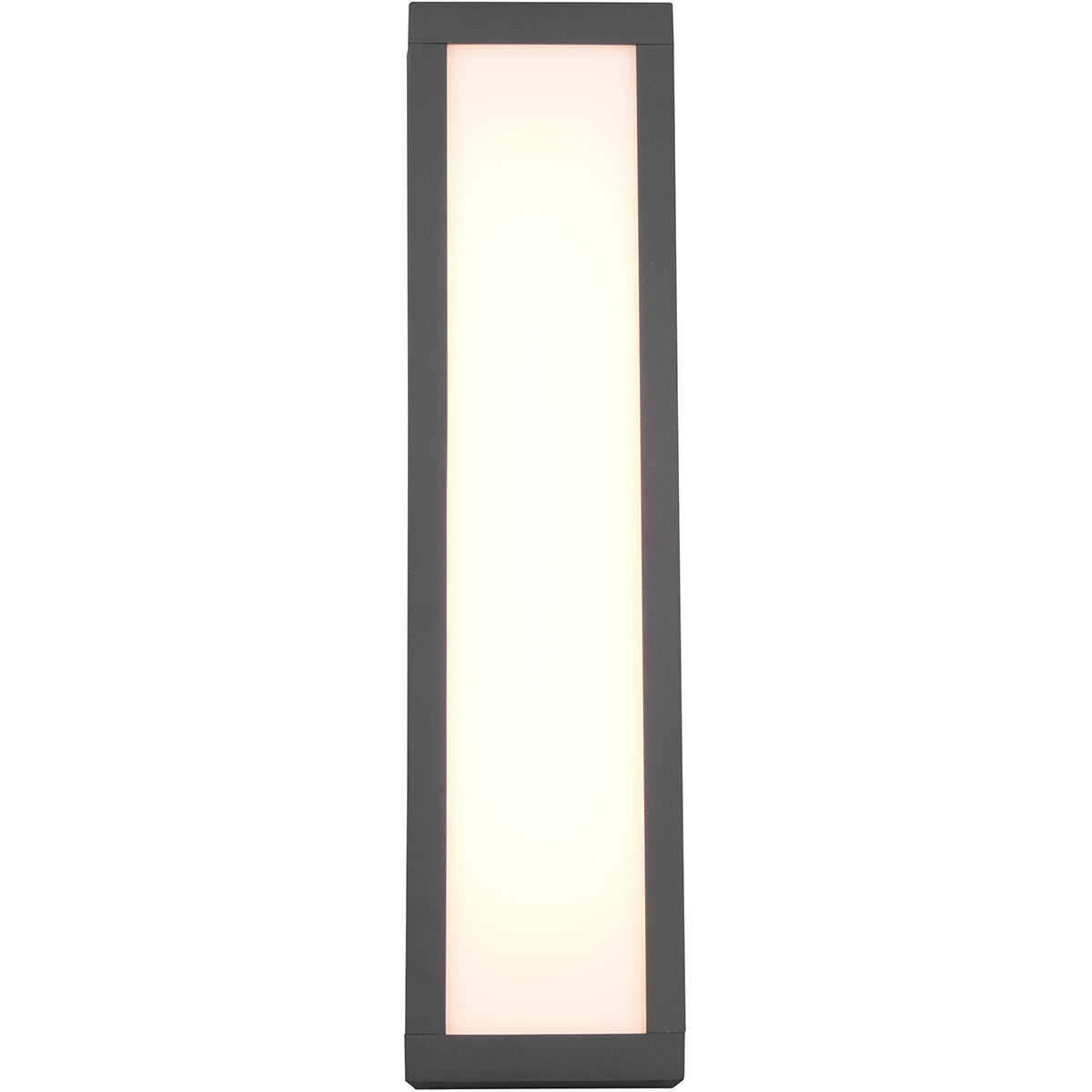 Éclairage de Jardin LED - Lampe murale extérieure - Trion Ficco - 10W - Blanc Chaud 3000K - Rectangle - Mat Anthracite - Aluminium