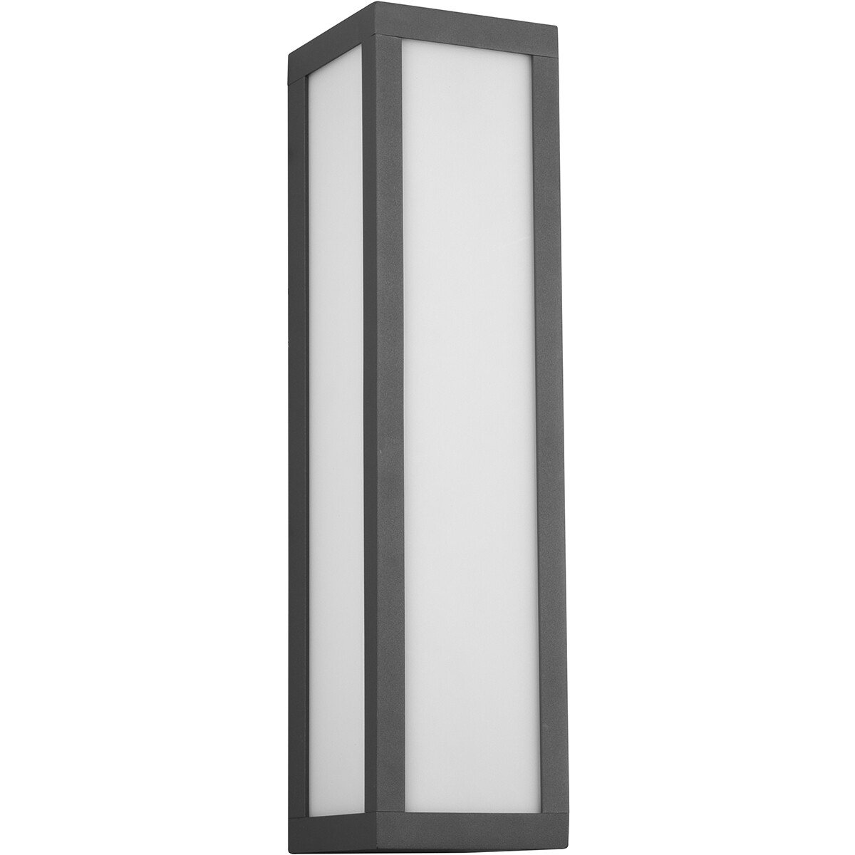 Éclairage de Jardin LED - Lampe murale extérieure - Trion Ficco - 10W - Blanc Chaud 3000K - Rectangle - Mat Anthracite - Aluminium