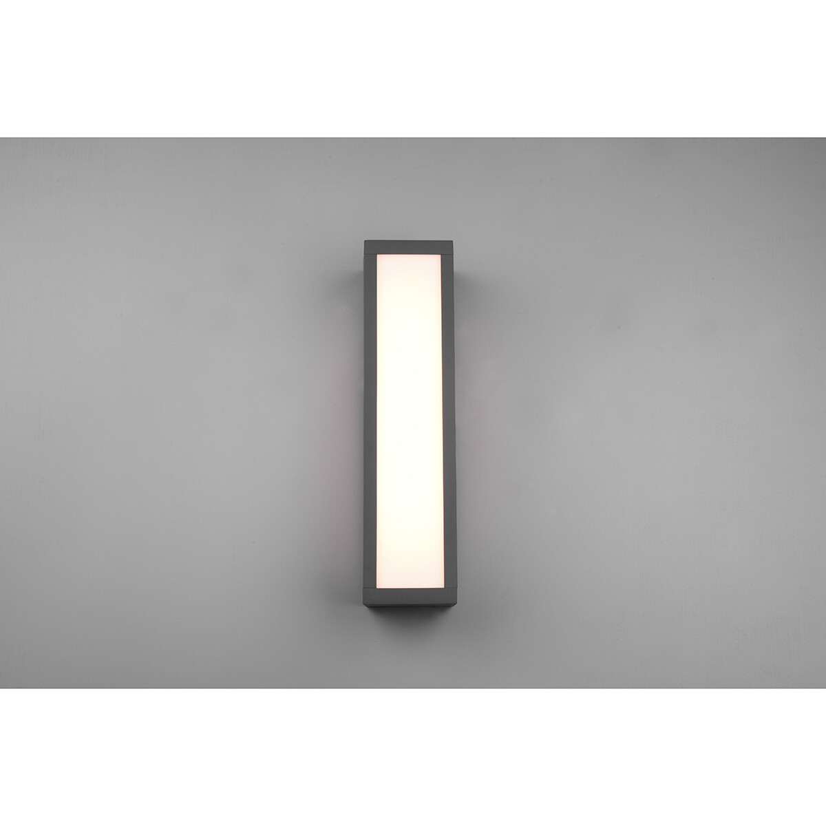 Éclairage de Jardin LED - Lampe murale extérieure - Trion Ficco - 10W - Blanc Chaud 3000K - Rectangle - Mat Anthracite - Aluminium