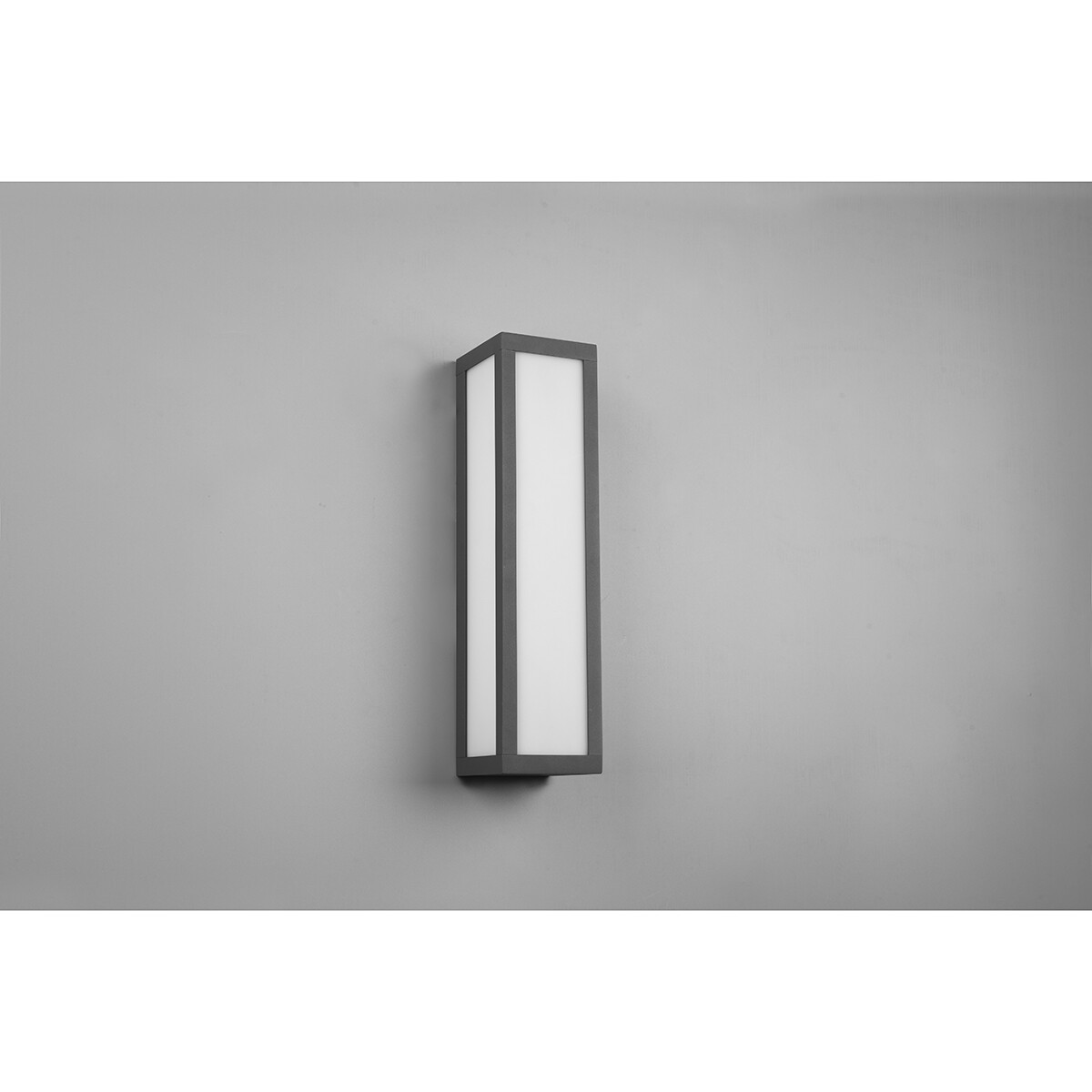 Éclairage de Jardin LED - Lampe murale extérieure - Trion Ficco - 10W - Blanc Chaud 3000K - Rectangle - Mat Anthracite - Aluminium