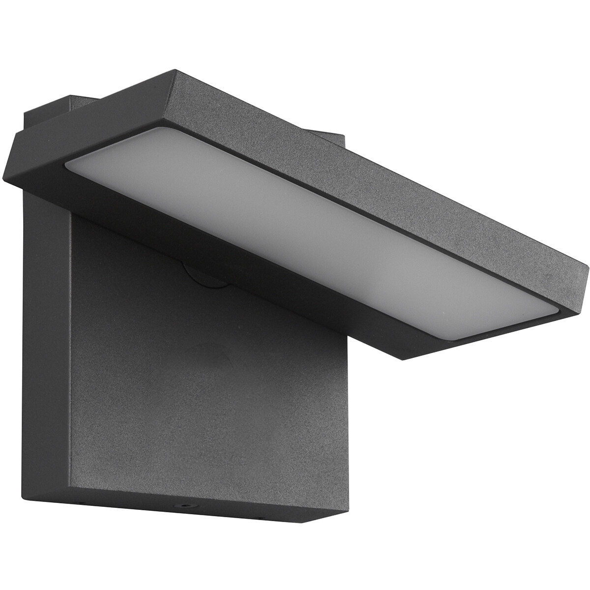 Éclairage de Jardin LED - Lampe murale extérieure - Trion Ihson - 8W - Blanc Chaud 3000K - Pivotant - Carré - Mat Anthracite - Aluminium