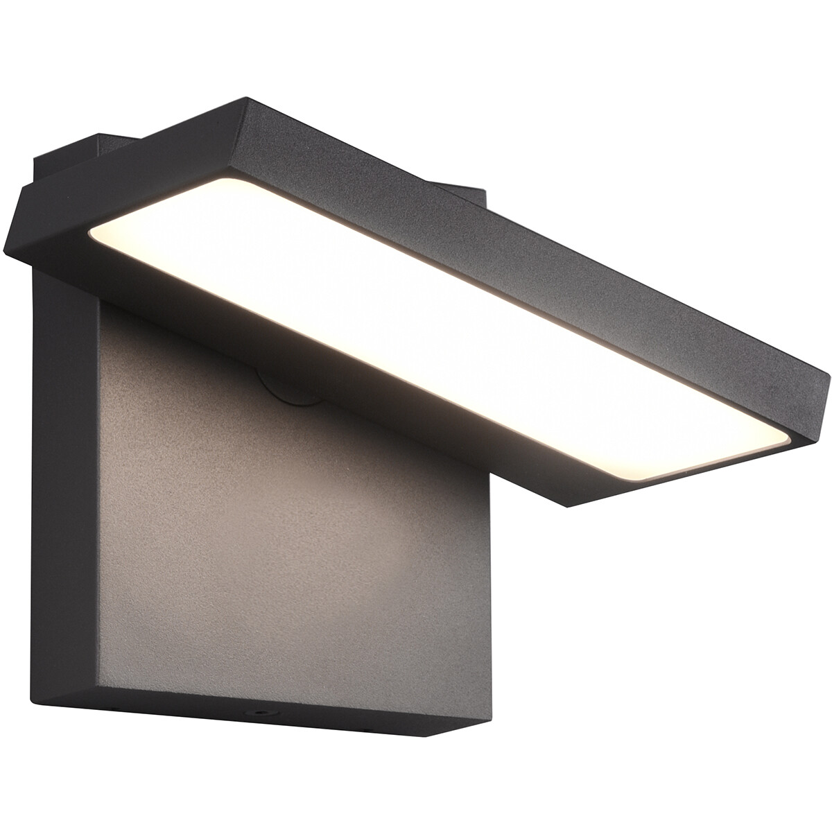 Éclairage de Jardin LED - Lampe murale extérieure - Trion Ihson - 8W - Blanc Chaud 3000K - Pivotant - Carré - Mat Anthracite - Aluminium