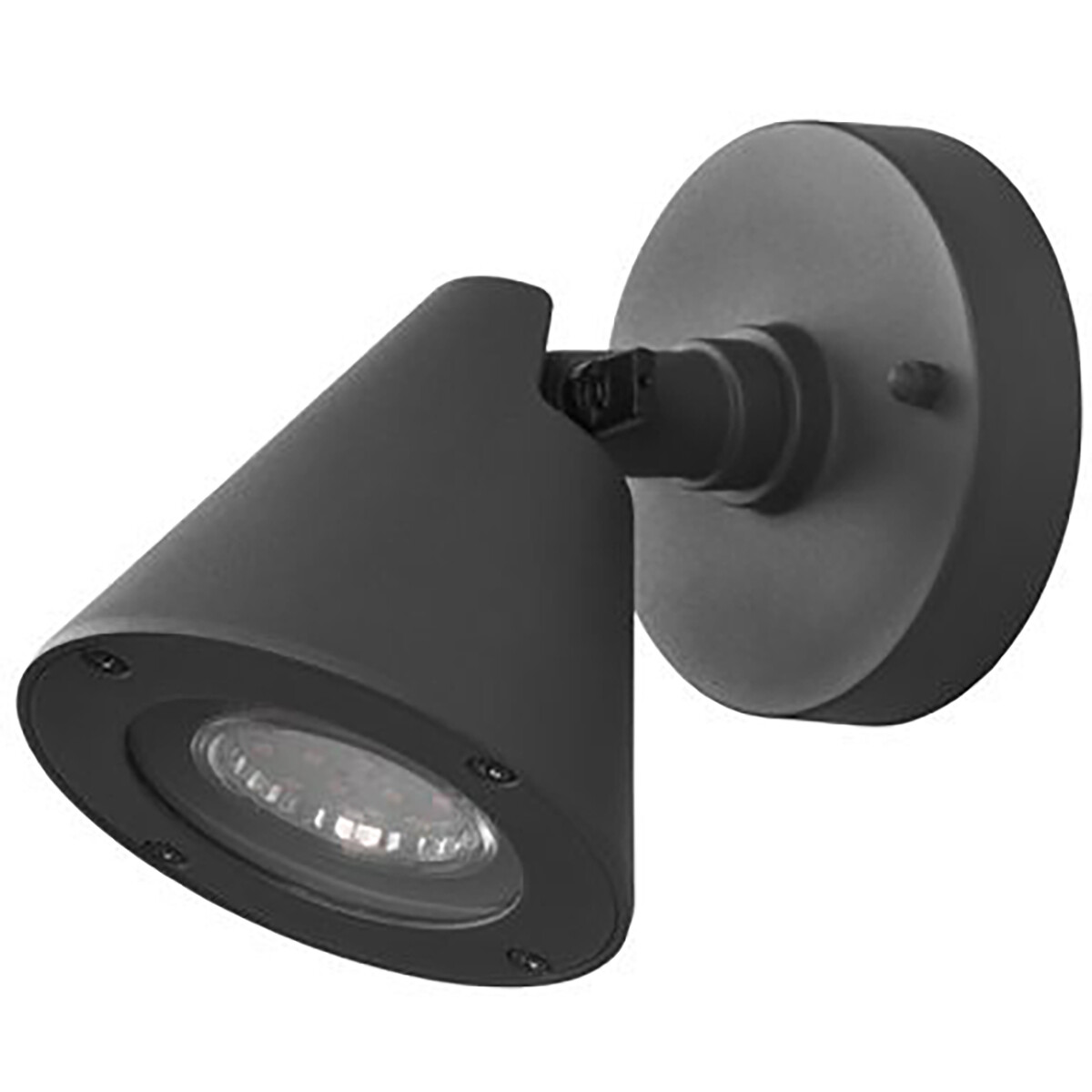 Éclairage de Jardin LED - Lampe murale extérieure - Trion Kavani - Douille GU10 - Rond - Mat Anthracite - Aluminium