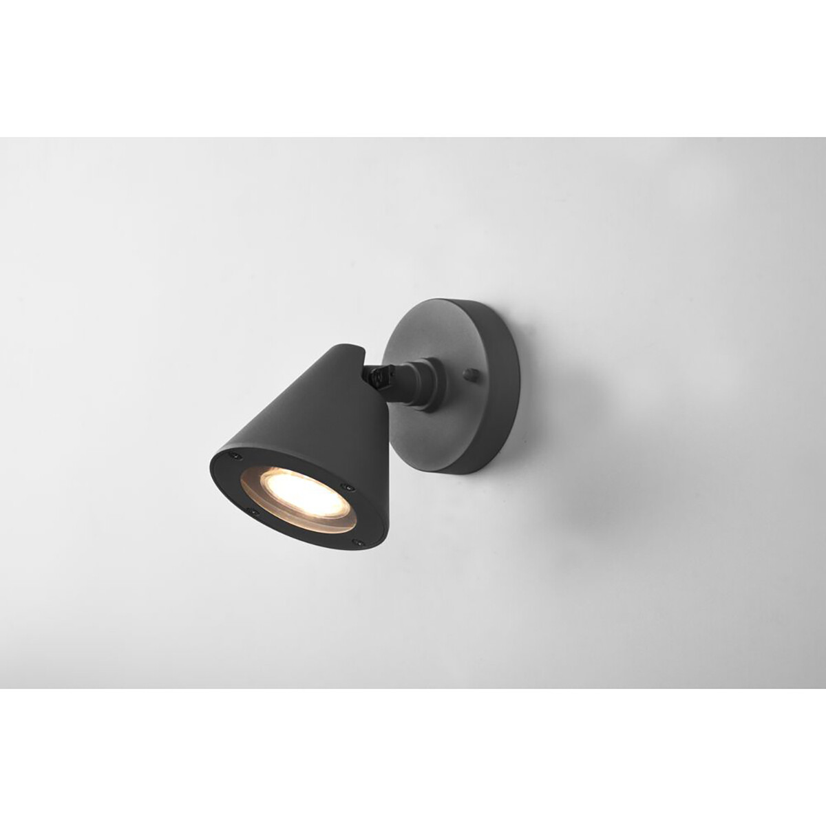 Éclairage de Jardin LED - Lampe murale extérieure - Trion Kavani - Douille GU10 - Rond - Mat Anthracite - Aluminium