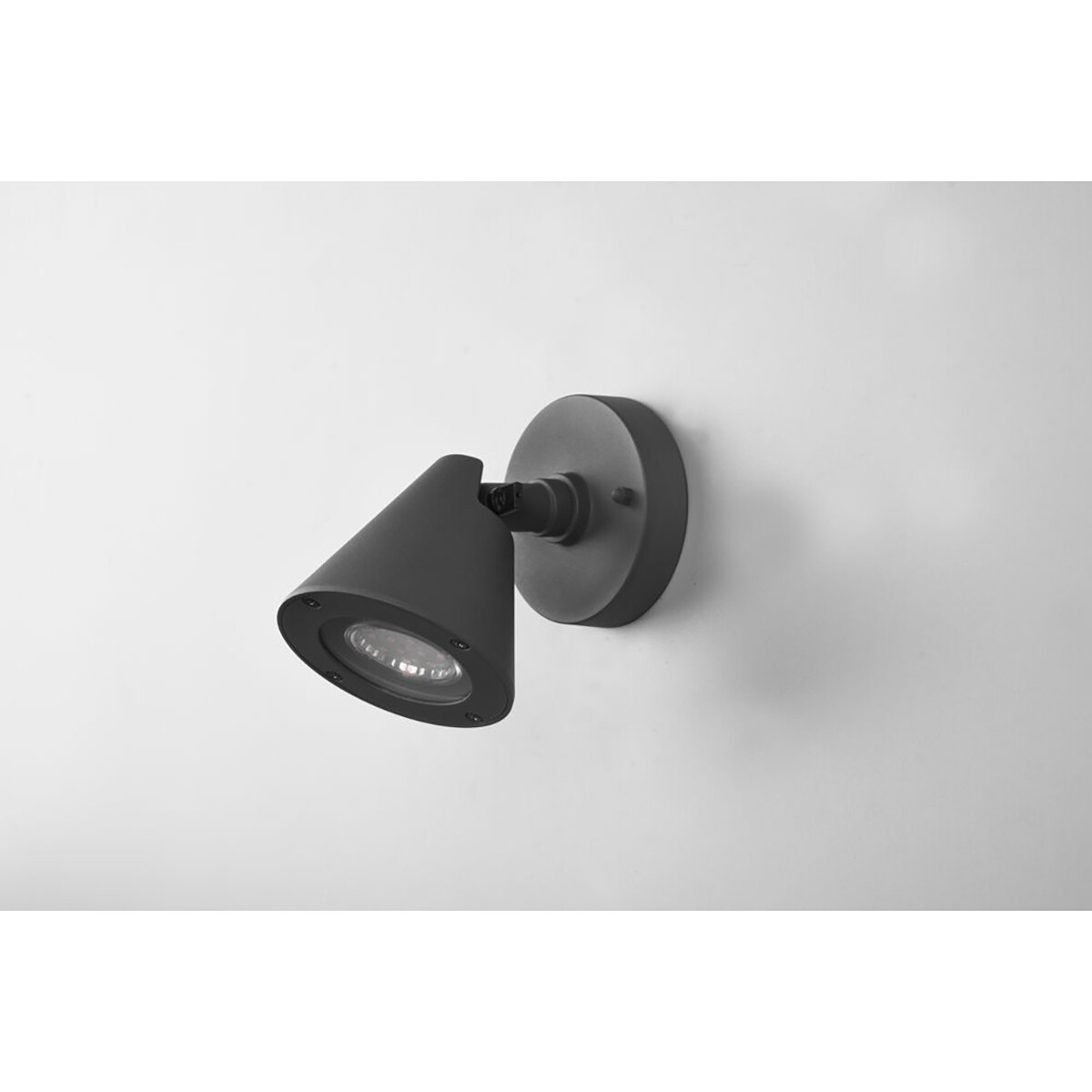 Éclairage de Jardin LED - Lampe murale extérieure - Trion Kavani - Douille GU10 - Rond - Mat Anthracite - Aluminium