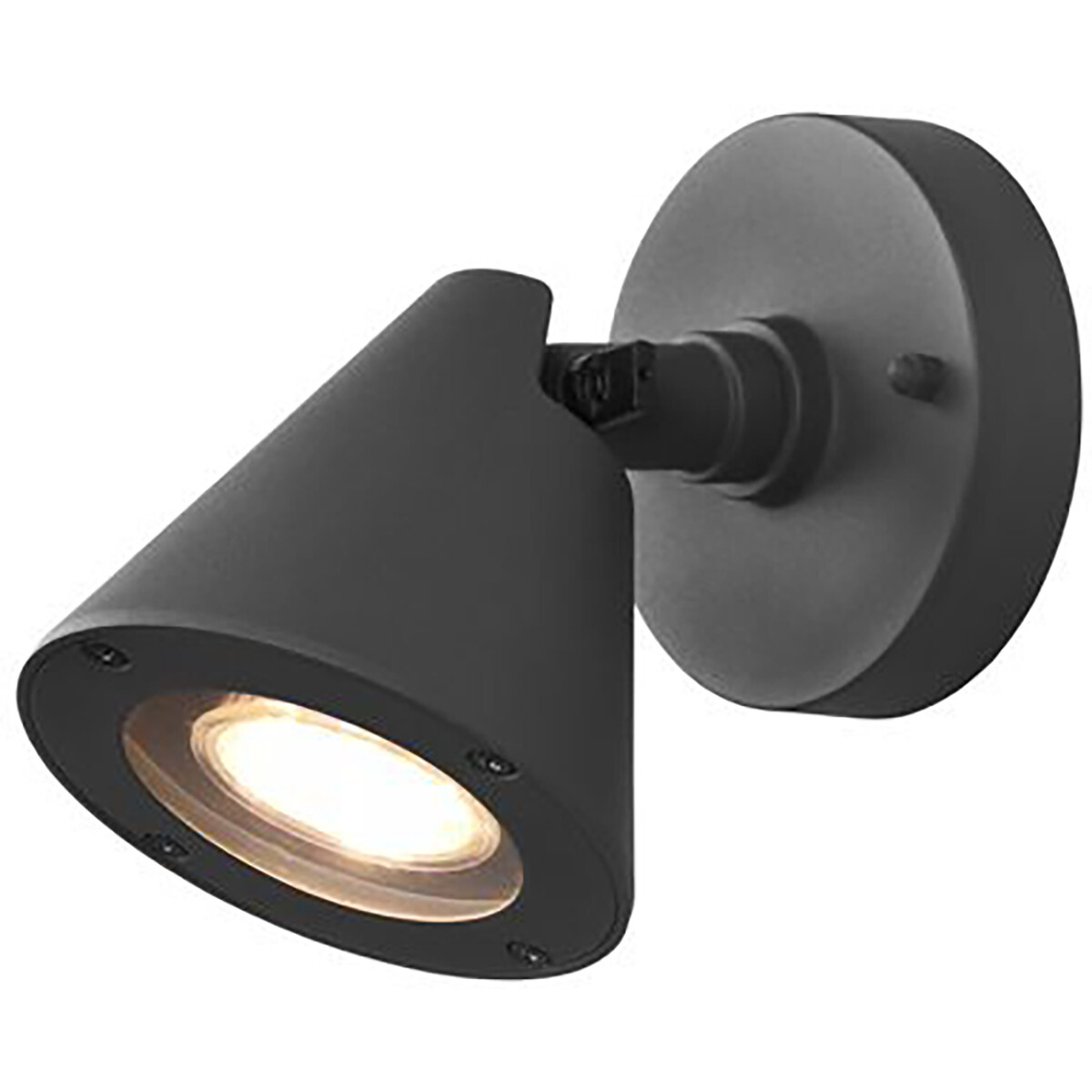 Éclairage de Jardin LED - Lampe murale extérieure - Trion Kavani - Douille GU10 - Rond - Mat Anthracite - Aluminium