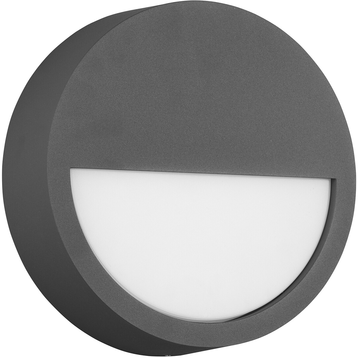 Éclairage de Jardin LED - Lampe murale extérieure - Trion Pido - 9W - Blanc Chaud 3000K - Rond - Mat Anthracite - Aluminium