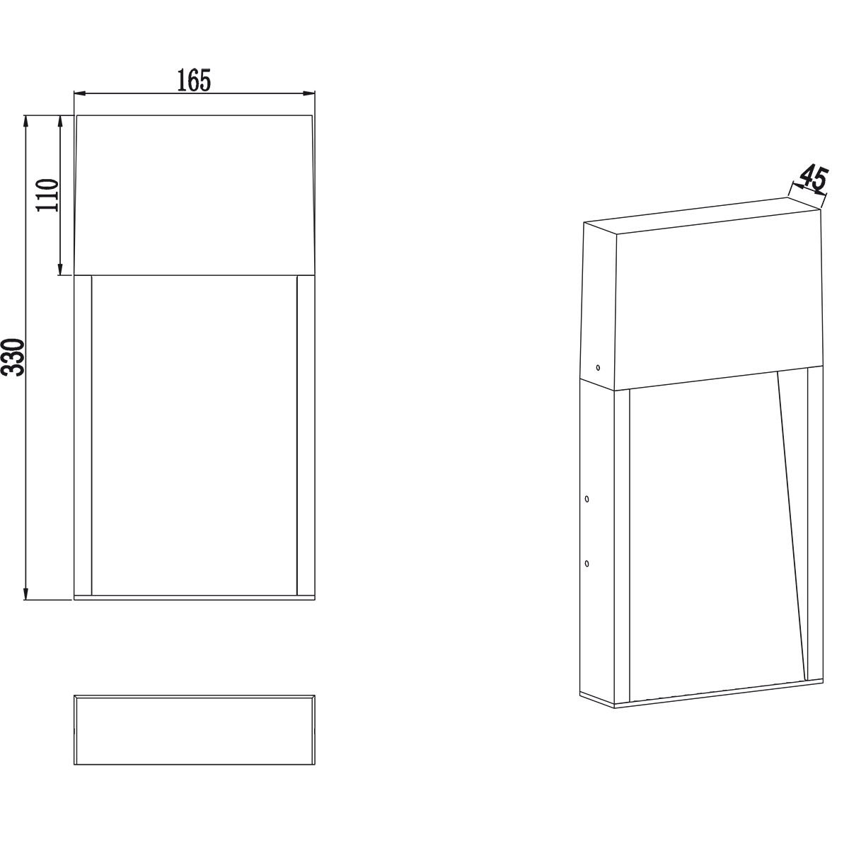 Éclairage de Jardin - Applique Extérieure - Trion Selman - 11W - Blanc Chaud 3000K - Étanche IP44 - Brun - Aluminium