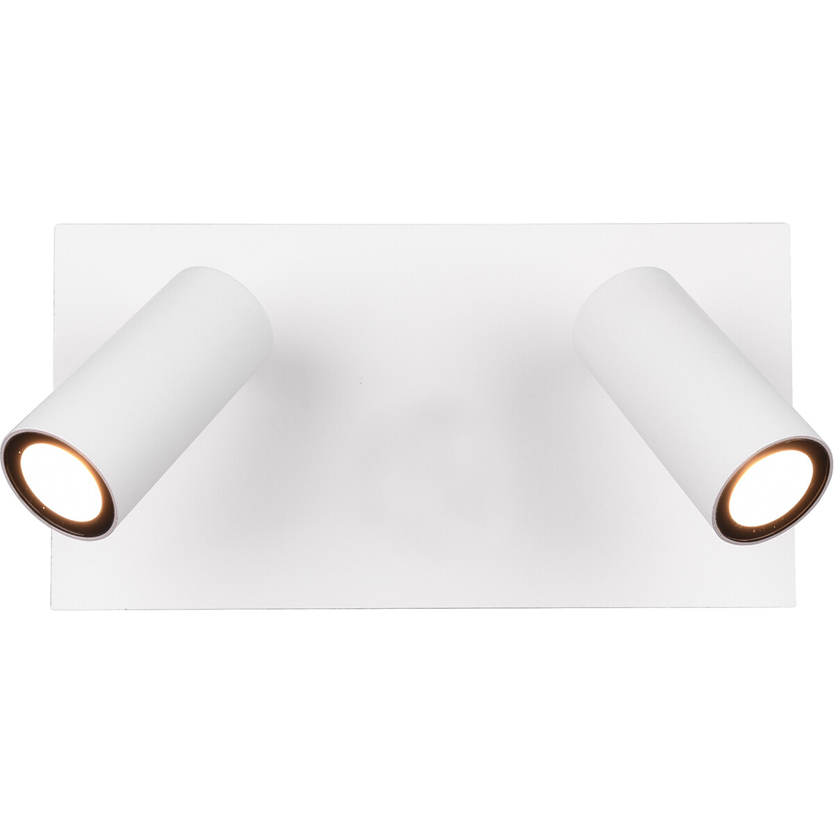 Éclairage de Jardin LED - Lampe murale extérieure - Trion Sonei - 6W - Blanc Chaud 3000K - 2-lumières - Rectangle - Mat Blanc - Aluminium