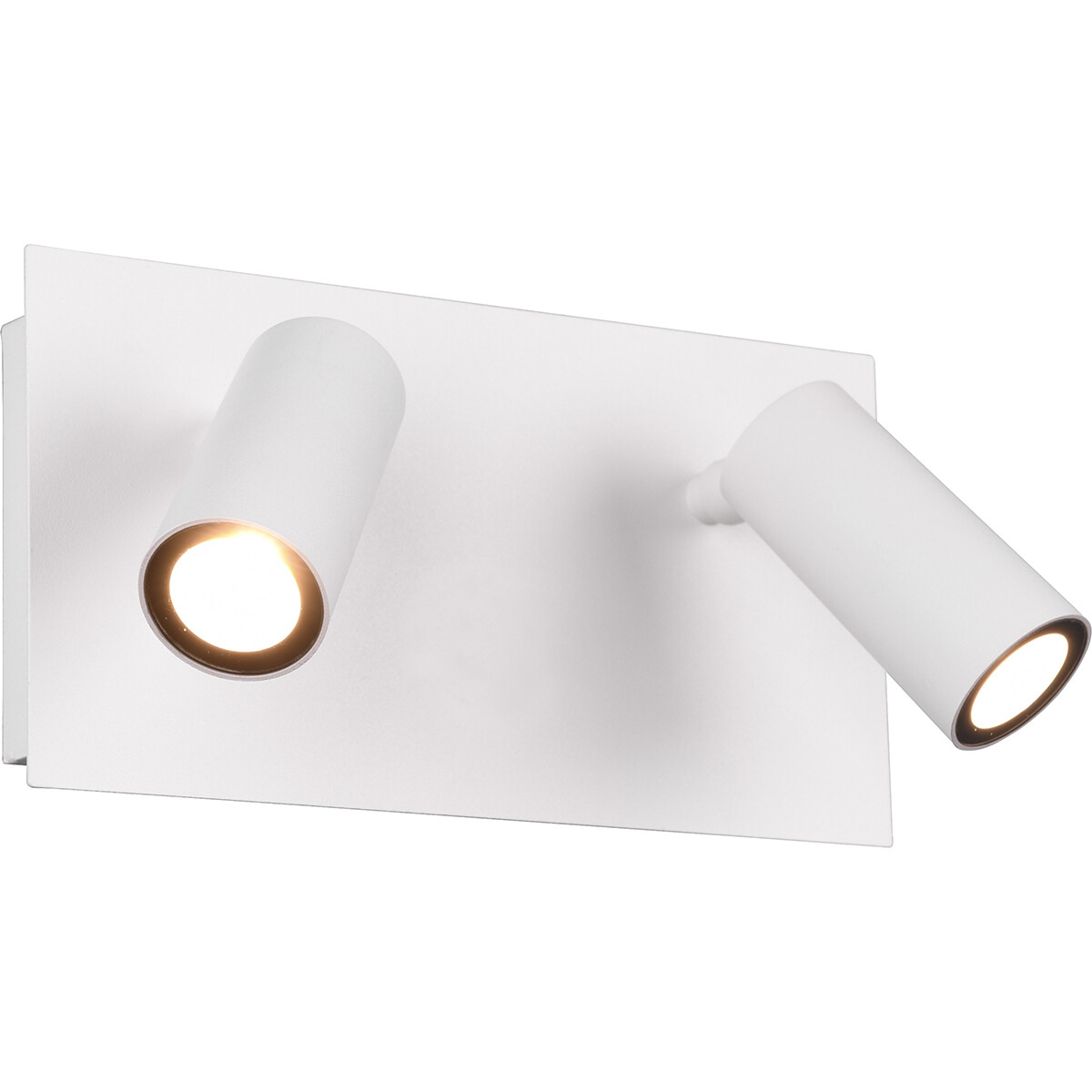 Éclairage de Jardin LED - Lampe murale extérieure - Trion Sonei - 6W - Blanc Chaud 3000K - 2-lumières - Rectangle - Mat Blanc - Aluminium