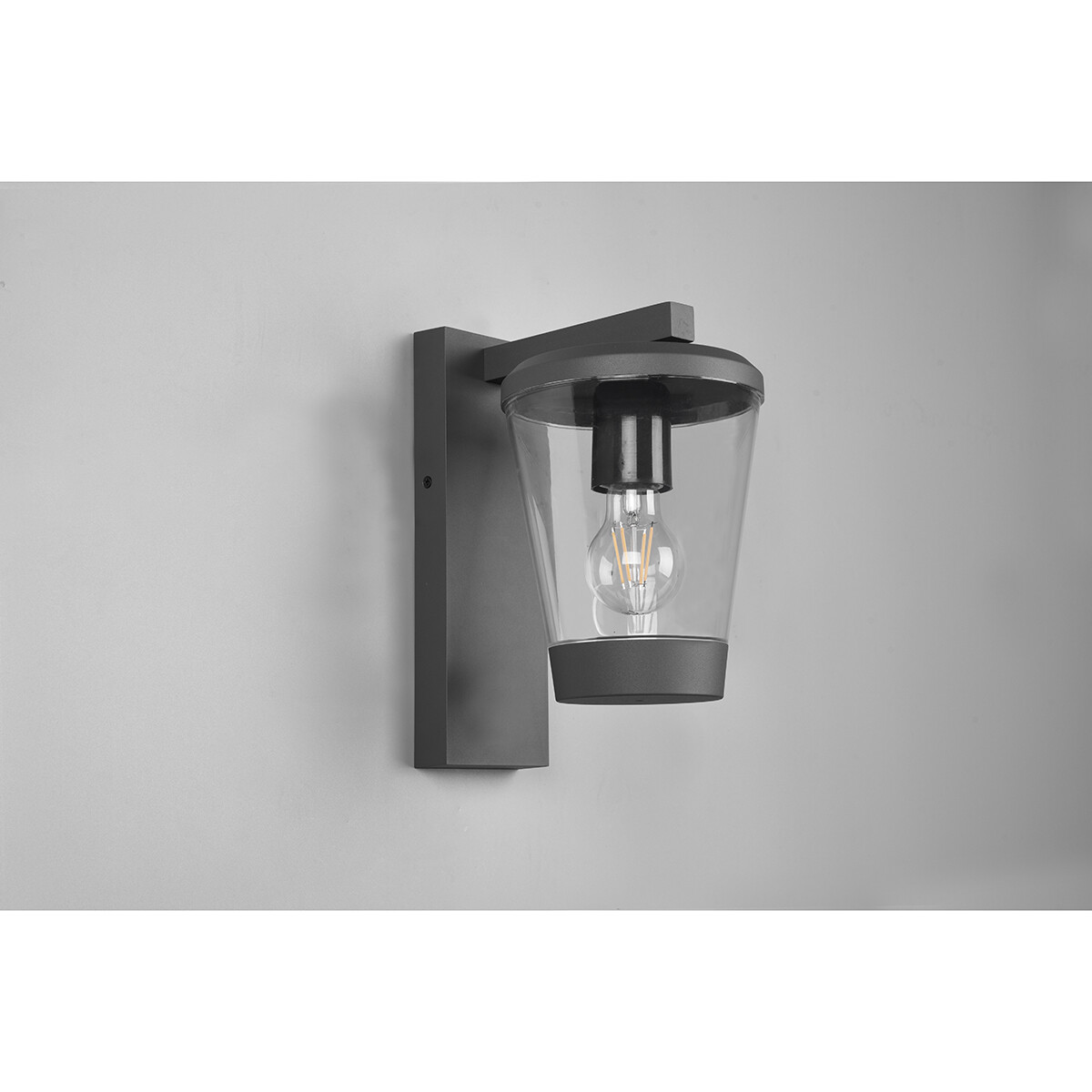 Éclairage de Jardin LED - Lampe murale - Trion Civonu - Douille E27 - Rond - Étanche aux Éclaboussures IP44 - Mat Anthracite - Aluminium