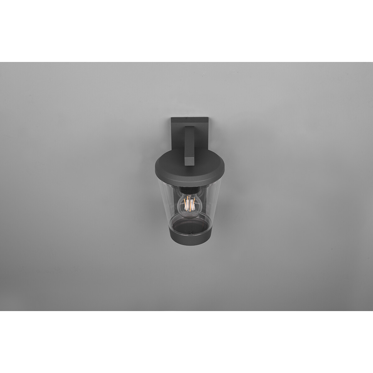 Éclairage de Jardin LED - Lampe murale - Trion Civonu - Douille E27 - Rond - Étanche aux Éclaboussures IP44 - Mat Anthracite - Aluminium