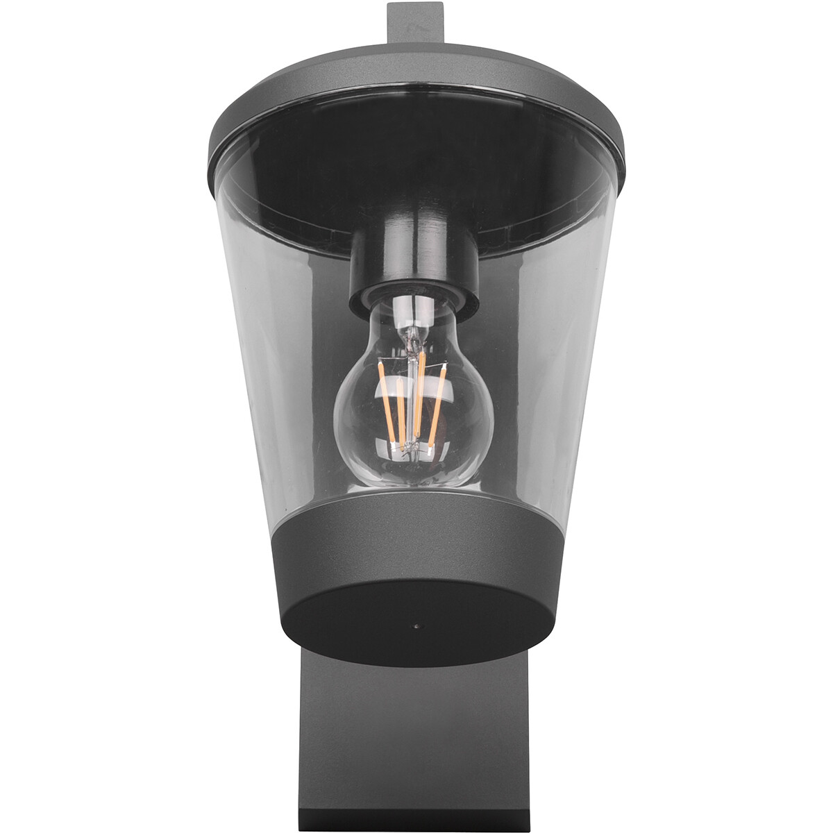 Éclairage de Jardin LED - Lampe murale - Trion Civonu - Douille E27 - Rond - Étanche aux Éclaboussures IP44 - Mat Anthracite - Aluminium