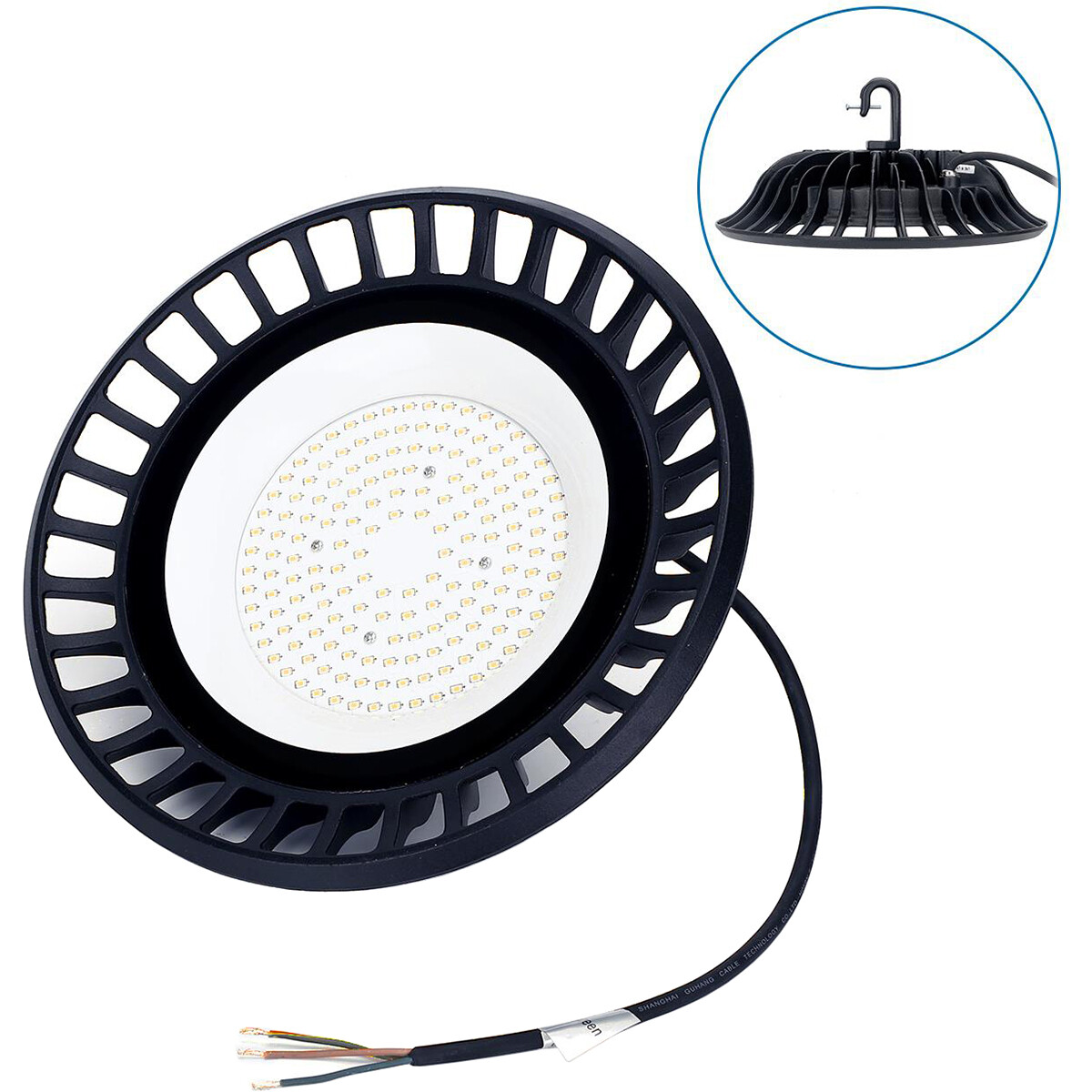 LED UFO High Bay 100W - Aigi Eiya - Éclairage d'Entrepôt - Étanche IP65 - Blanc Neutre 4000K - Aluminium