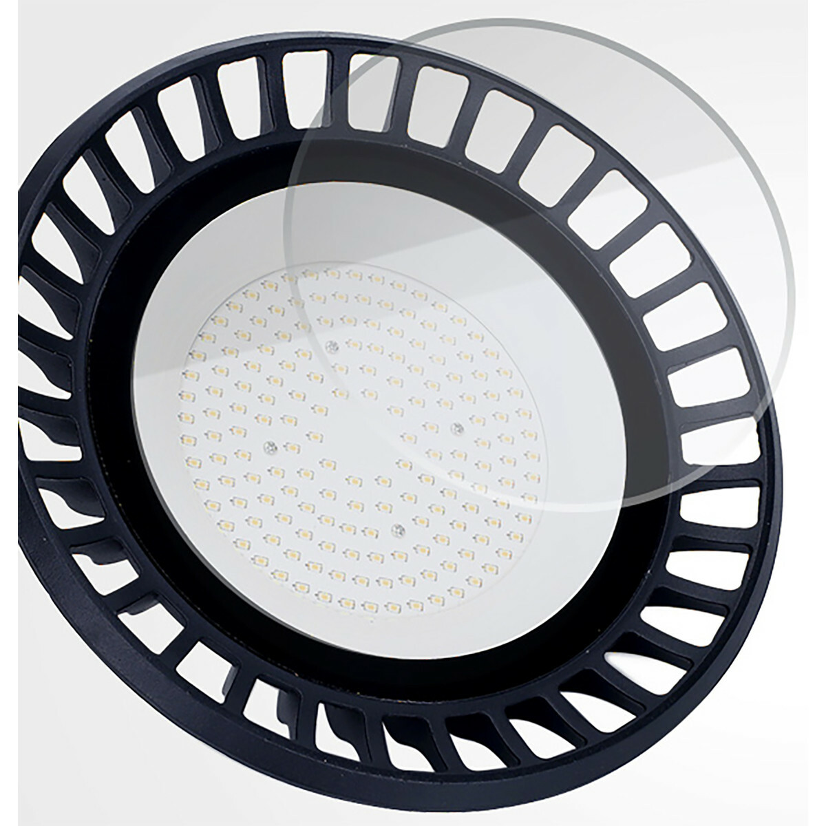 LED UFO High Bay 100W - Aigi Eiya - Éclairage d'Entrepôt - Étanche IP65 - Blanc Neutre 4000K - Aluminium