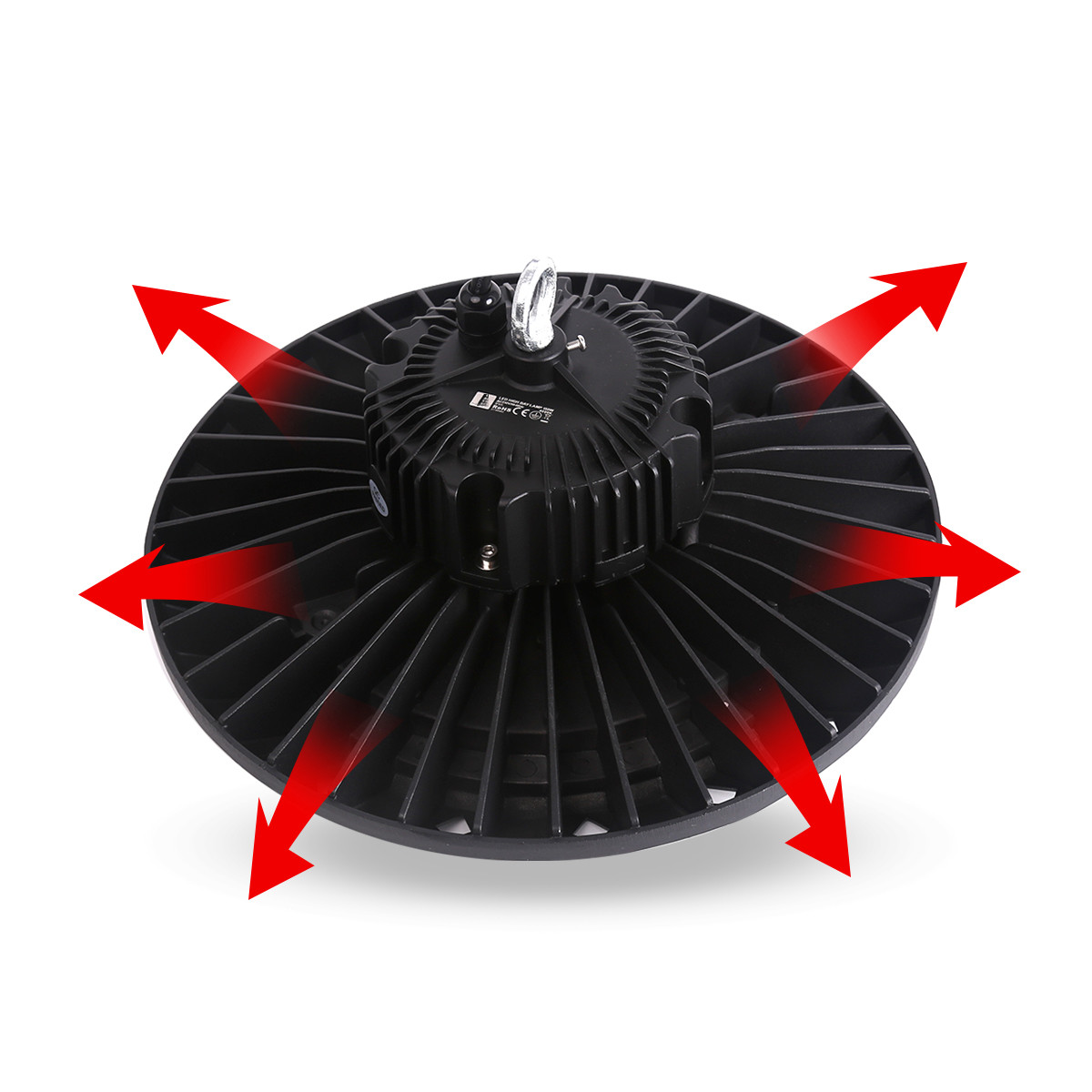 LED UFO High Bay 100W - Aigi - Driver MEAN WELL - Éclairage d'Entrepôt - Étanche IP65 - Blanc Froid 5700K - Aluminium