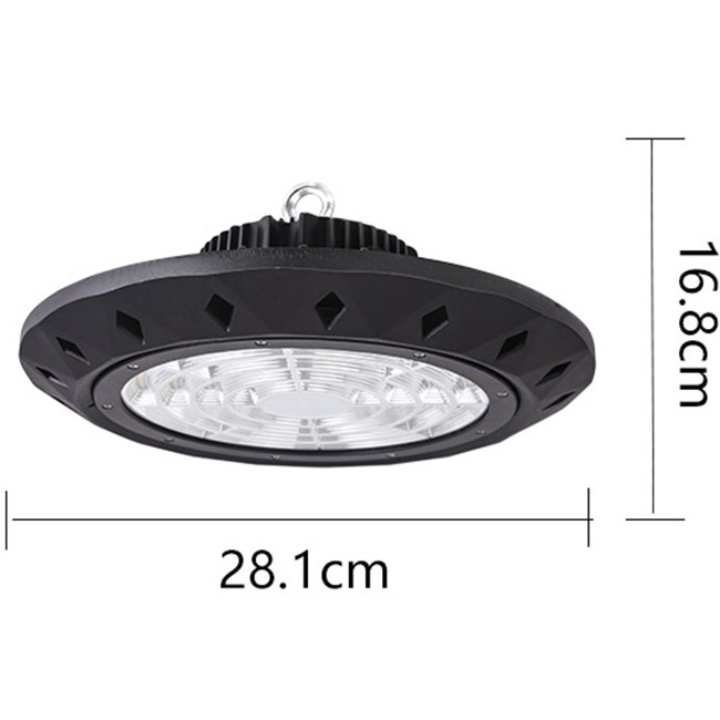 LED UFO High Bay 100W - Aigi - Driver MEAN WELL - Éclairage d'Entrepôt - Étanche IP65 - Blanc Froid 5700K - Aluminium