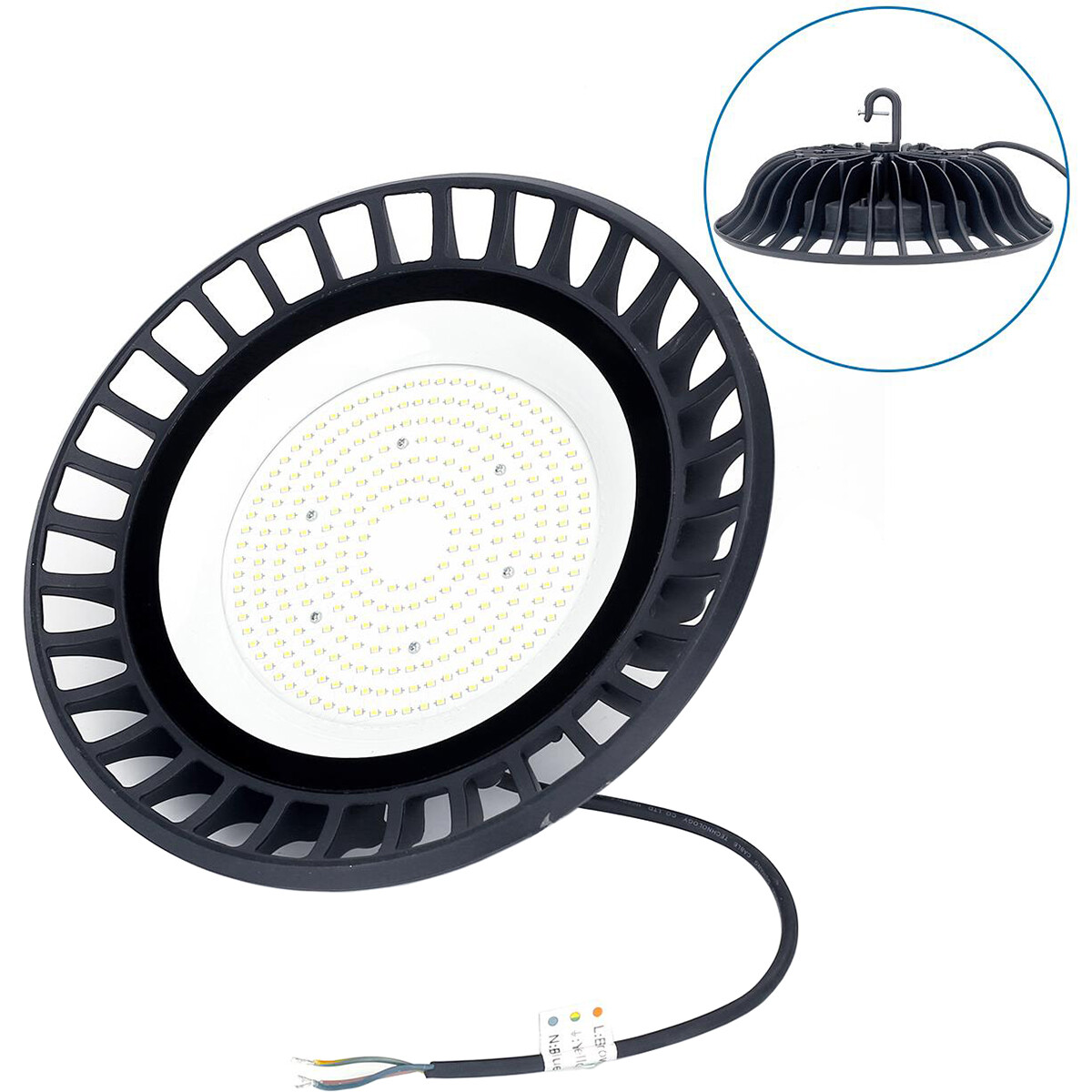 LED UFO High Bay 150W - Aigi Eiya - Éclairage d'Entrepôt - Étanche IP65 - Blanc Froid 6500K - Aluminium