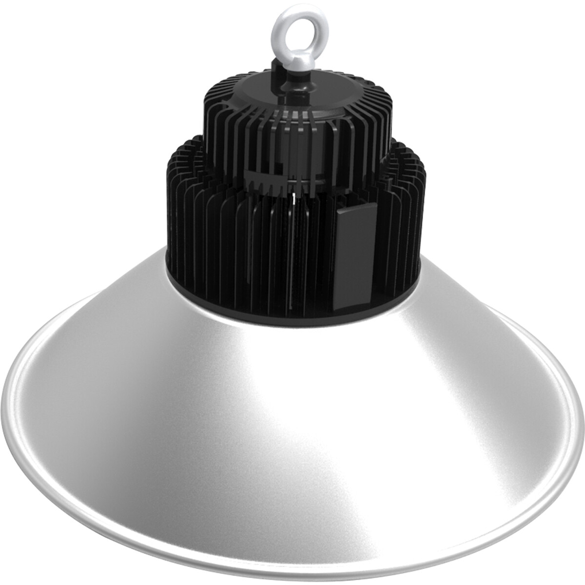 LED UFO High Bay 150W - Aigi Mania - Éclairage d'Entrepôt - Étanche IP65 - Blanc Froid 6000K - Mat Noir - Aluminium